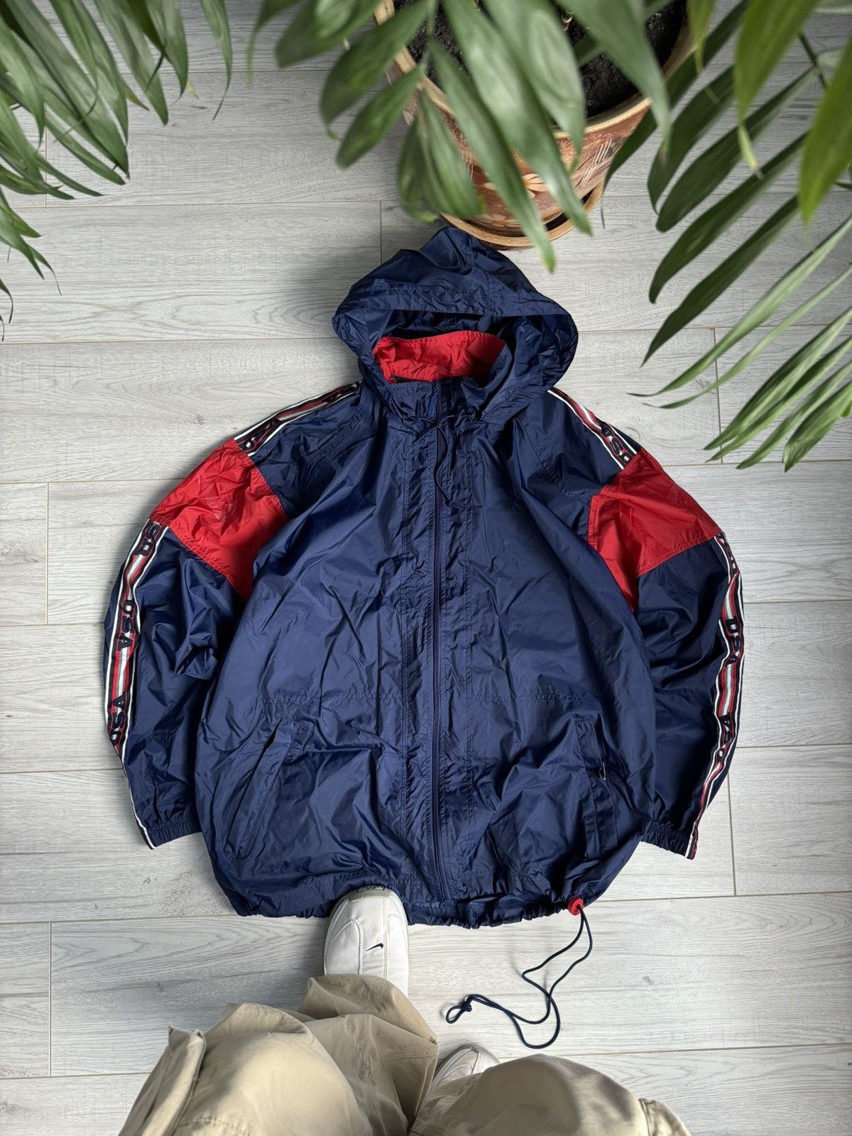 Nike Streetwear Vintage Vintage Nike USA Logo Oversized Nylon Jacket Grailed