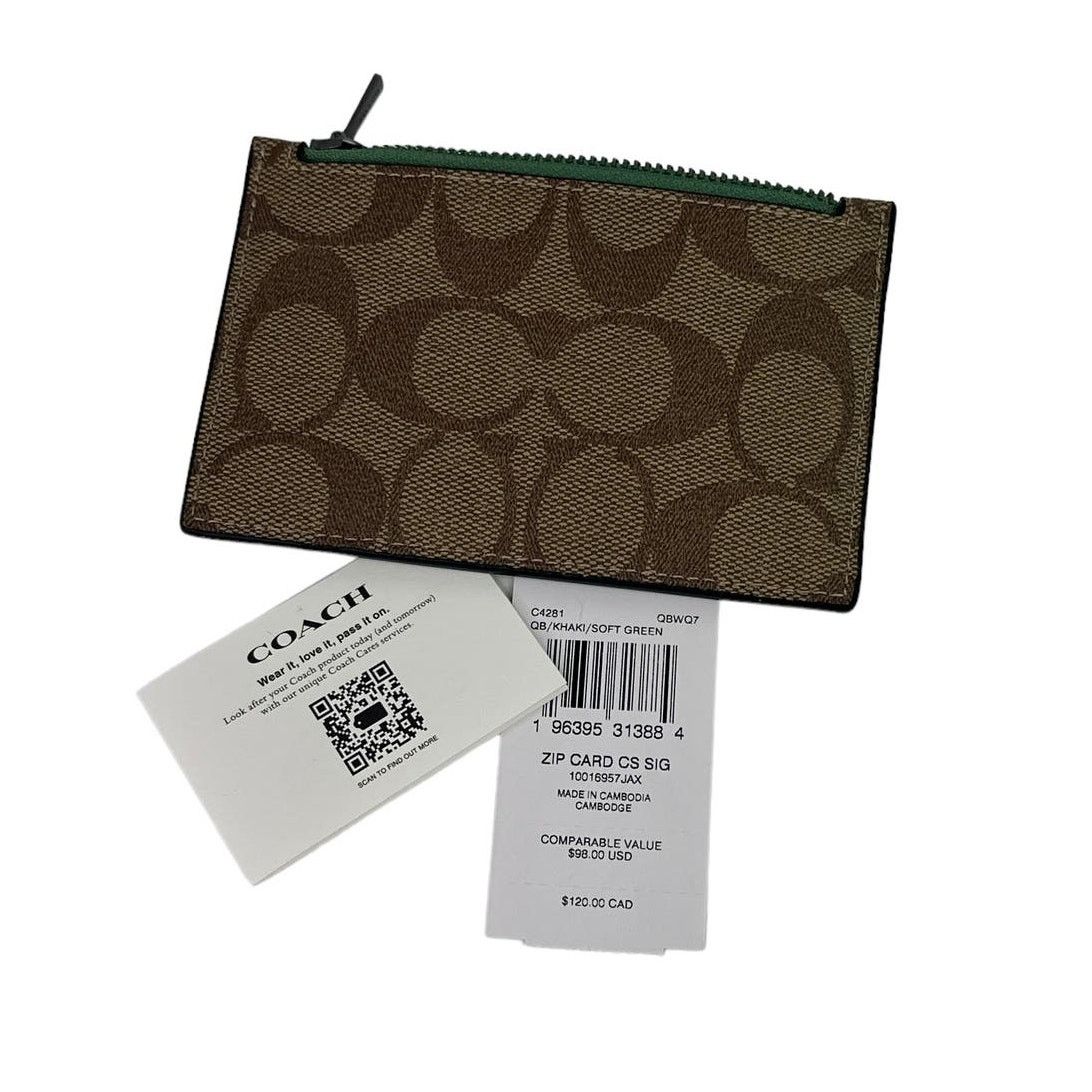 Coach Coach Zip Card Case In Signature Canvas Size ONE SIZE - 5 Thumbnail