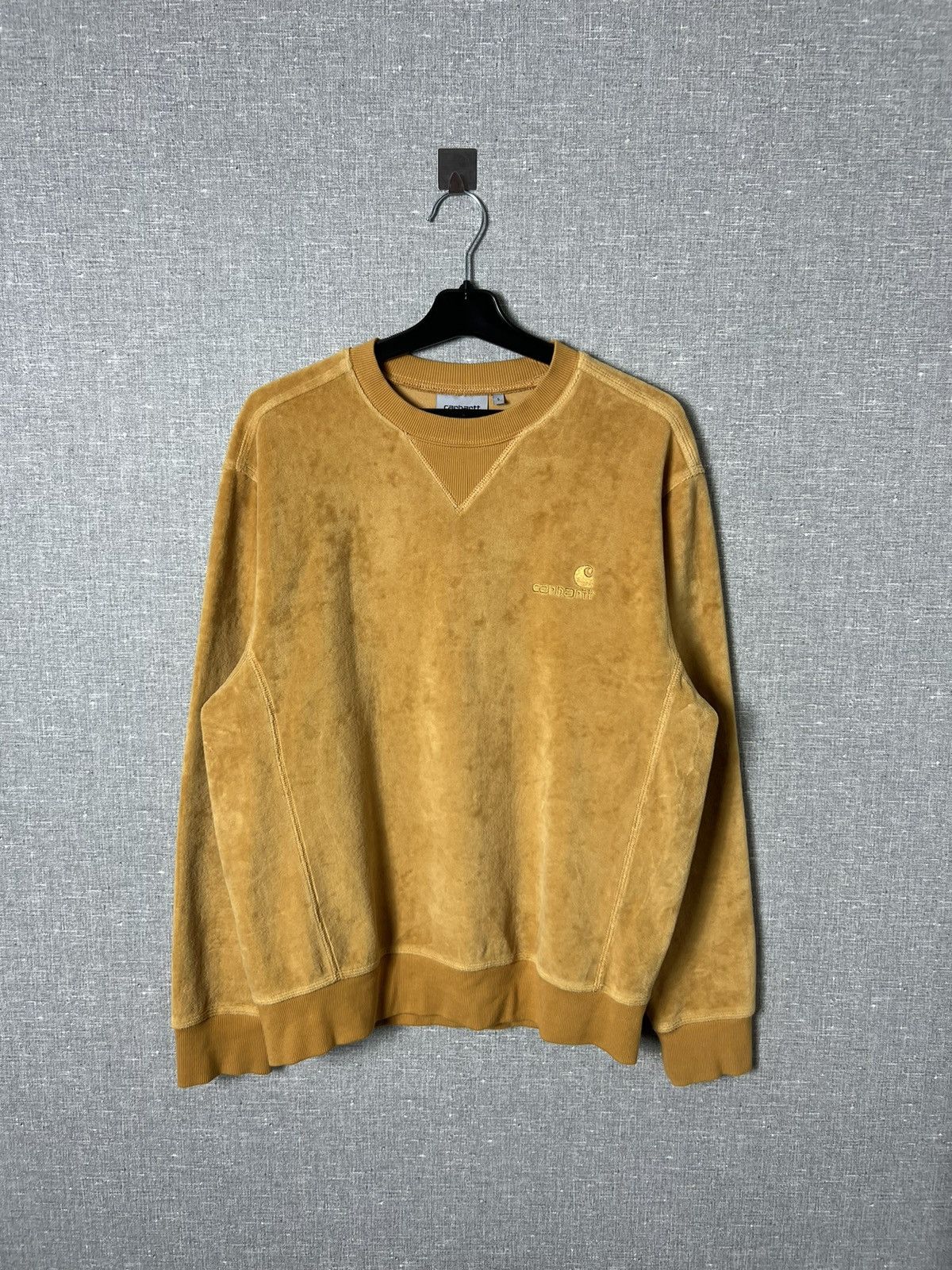 Carhartt × Carhartt Wip Carhartt WIP United Script Sweat Velour Crewneck Sweatshirt Size US S / EU 44-46 / 1 - 1 Thumbnail