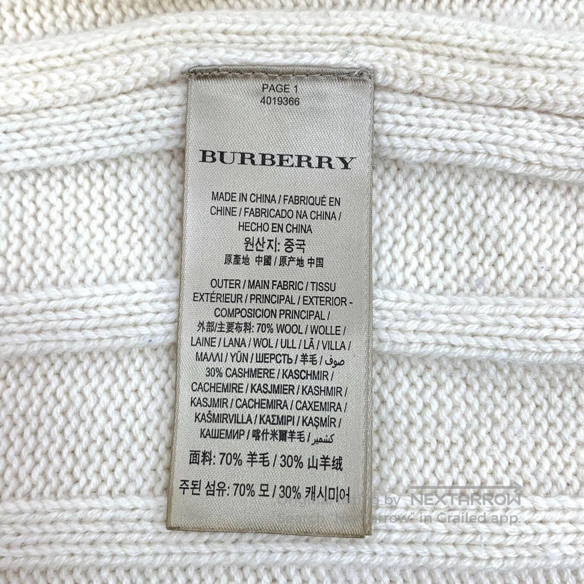 Burberry Burberry Beige buttoned woolen round-neck long-sleeve swea Size US M / EU 48-50 / 2 - 6 Thumbnail