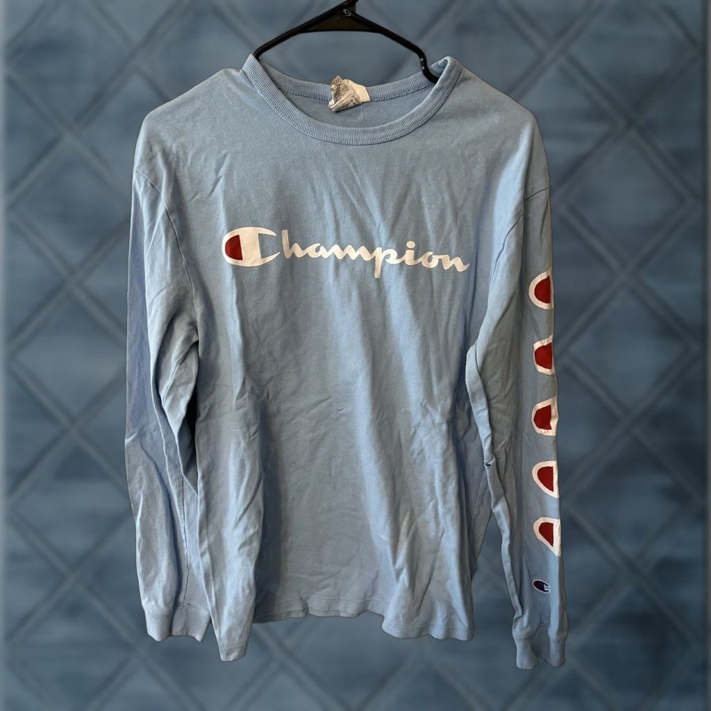 Champion Champion Heritage Athletic Apparel Men’s M Tee Shirt Long Sleeve Blue Cotton Size US M / EU 48-50 / 2 - 1 Thumbnail