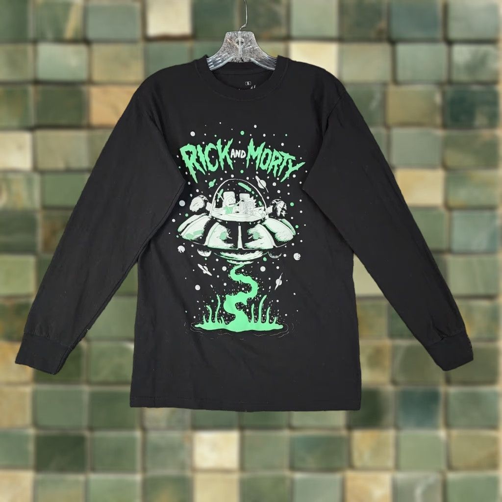 Vintage RICK AND MORTY Long Sleeve Shirt Men's Size S Black Graphic Tee Subcult Classic Mens Size US S / EU 44-46 / 1 - 1 Thumbnail