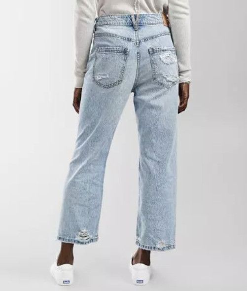 Free People Free People Patch Plaid 90s Boyfriend Denim Jeans 27 Size 27" / US 4 / IT 40 - 2 Thumbnail