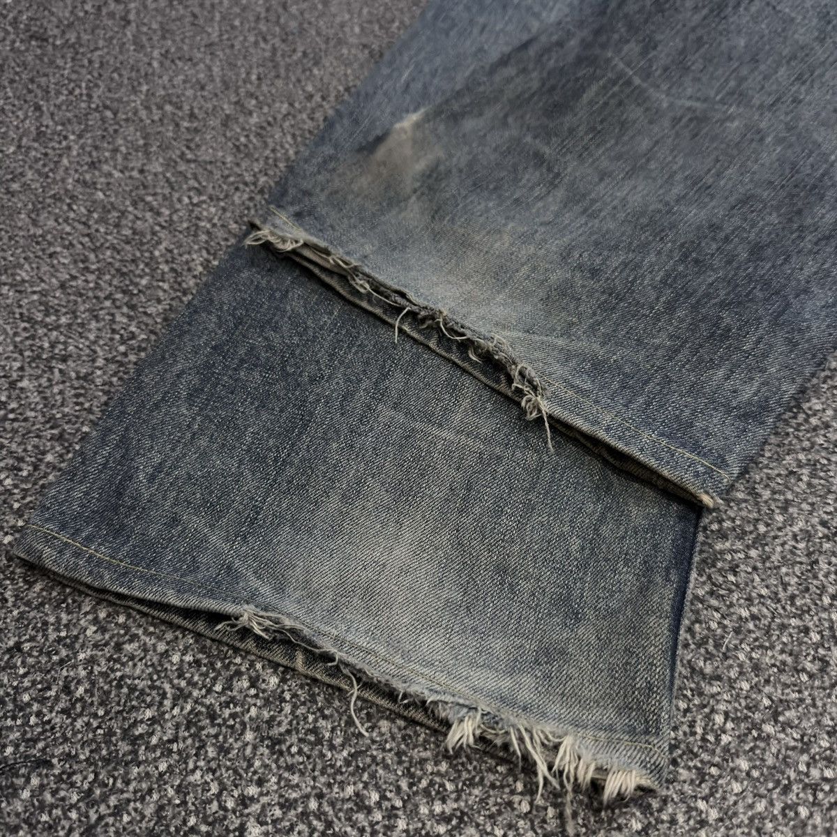 If Six Was Nine Archives ‼️ Flared Sick Levis 507 Heavy Fade Washed Denim Y2K Size US 32 / EU 48 - 11 Thumbnail