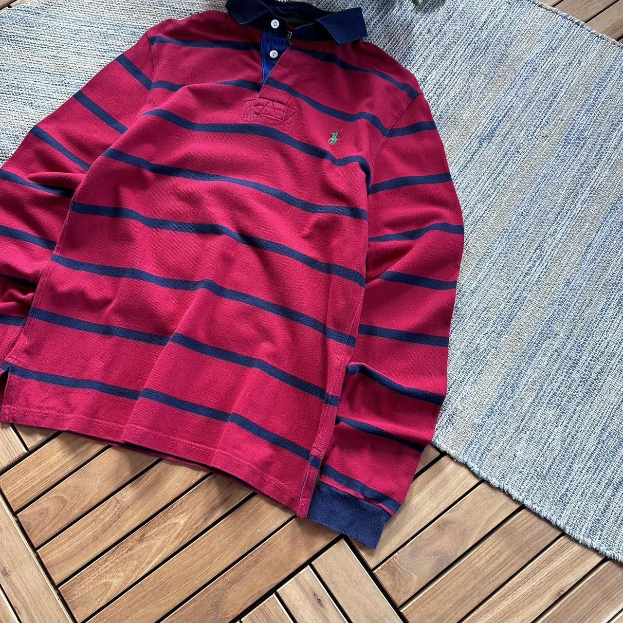 Polo Ralph Lauren Vintage Y2K Polo Ralph Lauren Striped Rugby Long Sleeve Size US M / EU 48-50 / 2 - 2 Thumbnail