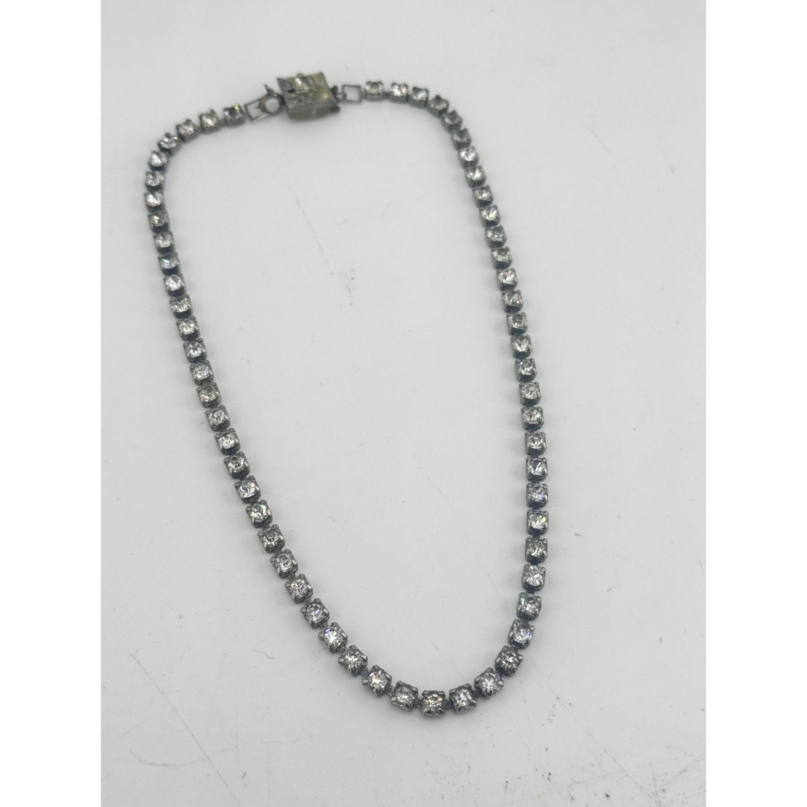 Vintage Vintage rhinestone chain choker collar necklace Size ONE SIZE - 3 Thumbnail