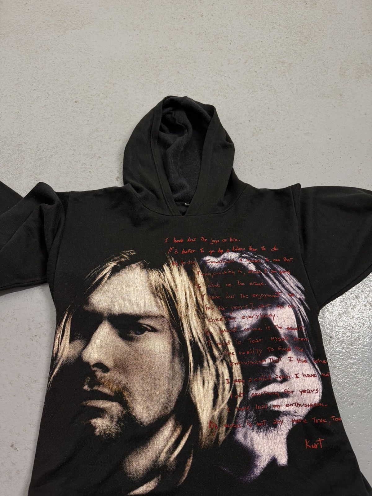 Band Tees Vintage 1994 Kurt Cobain Empire Overprinted Hoodie Size US M / EU 48-50 / 2 - 11 Thumbnail