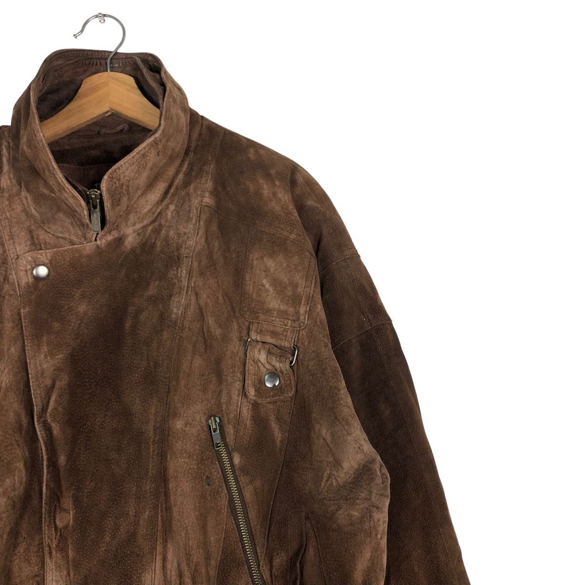 Issey Miyake 🔥Vintage Genuine Leather Jacket Biker Wilsons Leather Size US L / EU 52-54 / 3 - 6 Thumbnail