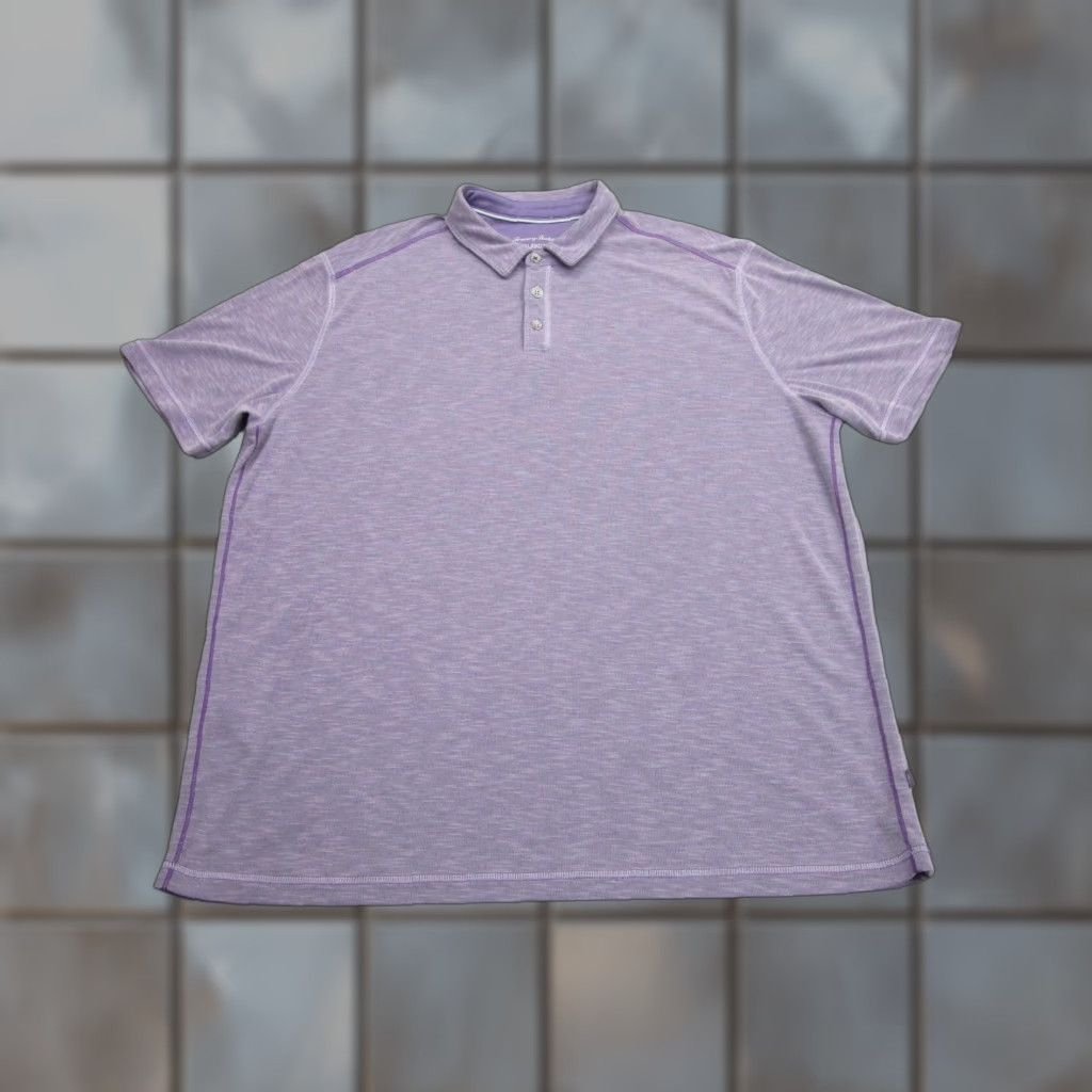 Tommy Bahama Tommy Bahama Polo Shirt Mens L Purple IslandZone 37.5 Modal Blend Tech Jersey Moisture Wicking Collared Short Sleeve Embroidered Logo Golf/IslandZone Size US L / EU 52-54 / 3 - 1 Thumbnail