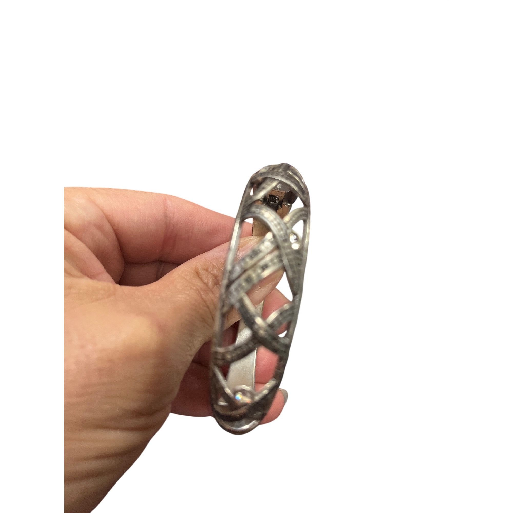 Brighton Brighton VTG wms silvertone faux diamond costume bracelet ba Size ONE SIZE - 5 Thumbnail