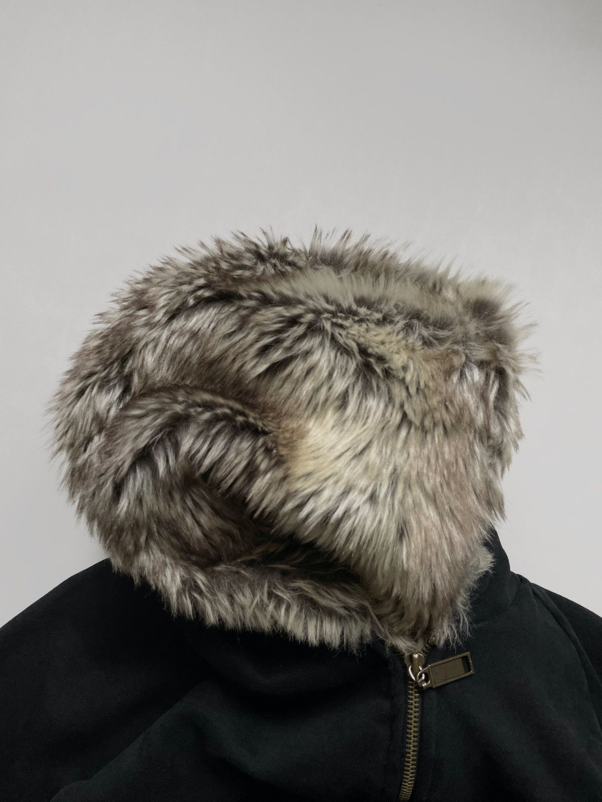 Vintage Vintage Avant-garde Fur distressed zip hoodie 2000s Size M / US 6-8 / IT 42-44 - 7 Thumbnail
