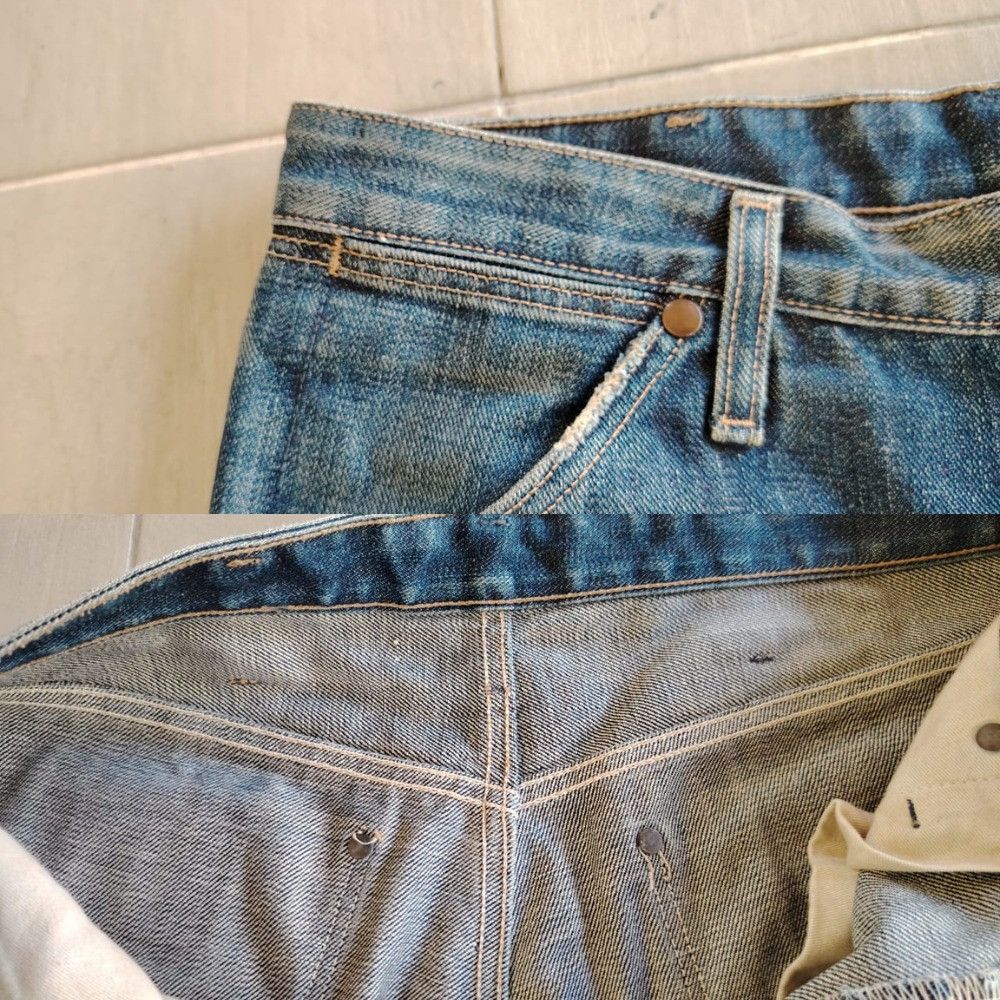 Wrangler Vintage Wrangler Blue Bell Selvedge Blue Denim Jeans M1112 Size US 33 - 5 Thumbnail