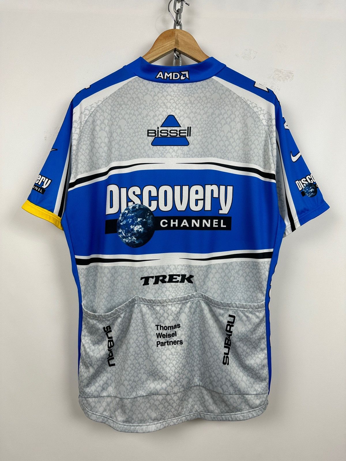 Nike 2005 Vintage Nike Discovery Channel AMD Cycling Jersey Size US XXL / EU 58 / 5 - 2 Thumbnail