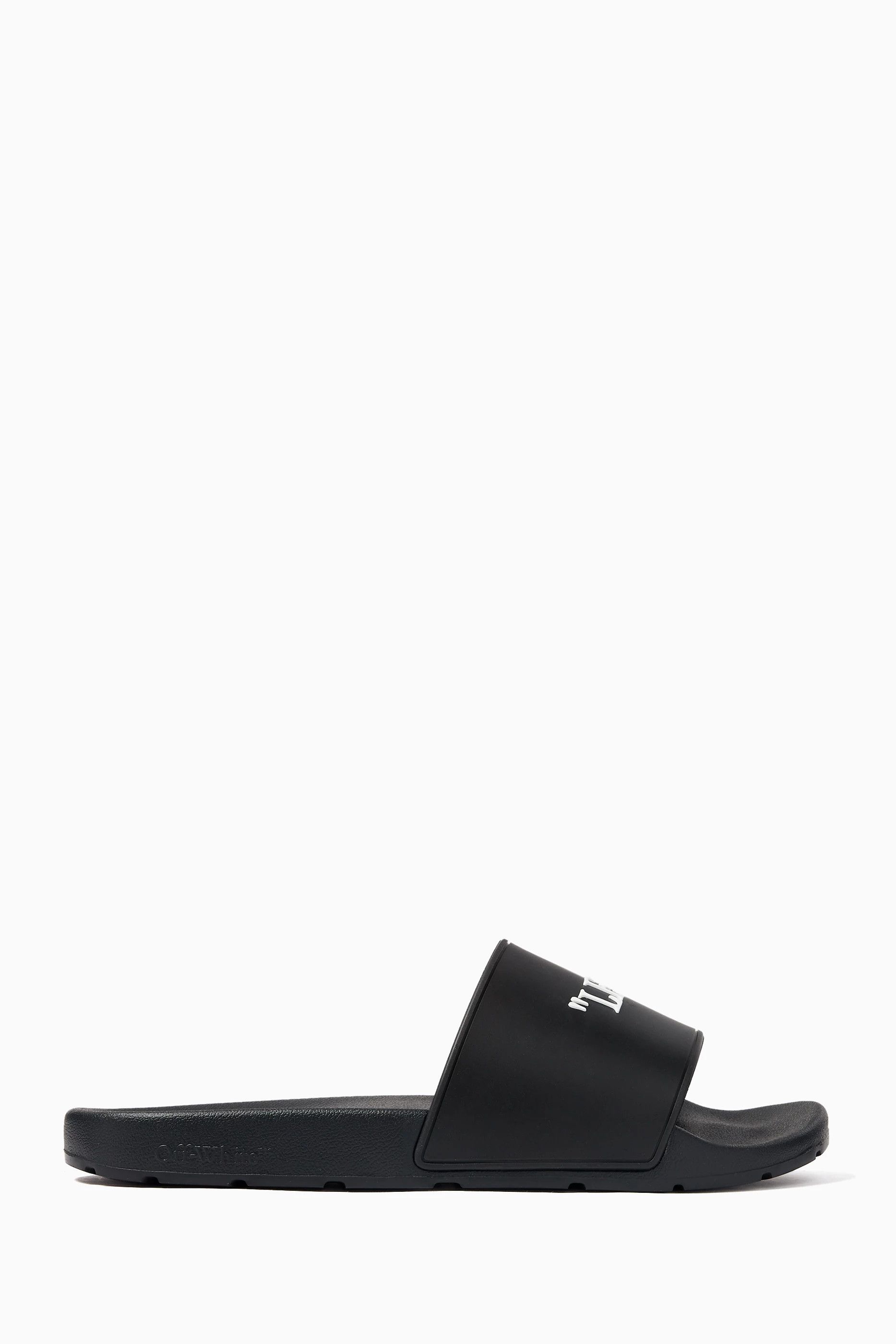Off-White o1s22i1n1124 Rubber Slides in Black Size US 6 / IT 36 - 1 Thumbnail
