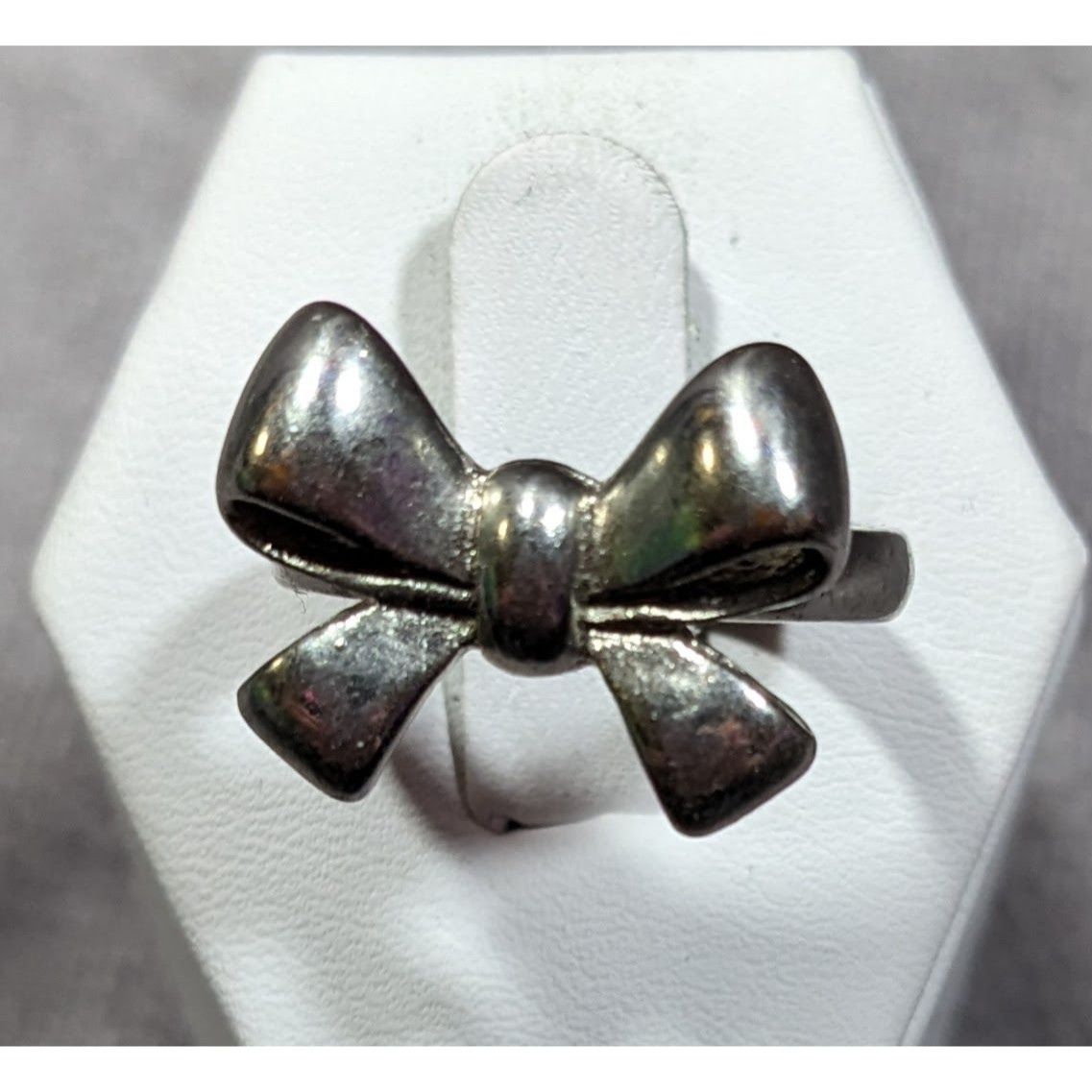 Other Vintage Coquette Silver Tone Bow Ring Size 7 1/2 Size ONE SIZE - 6 Thumbnail