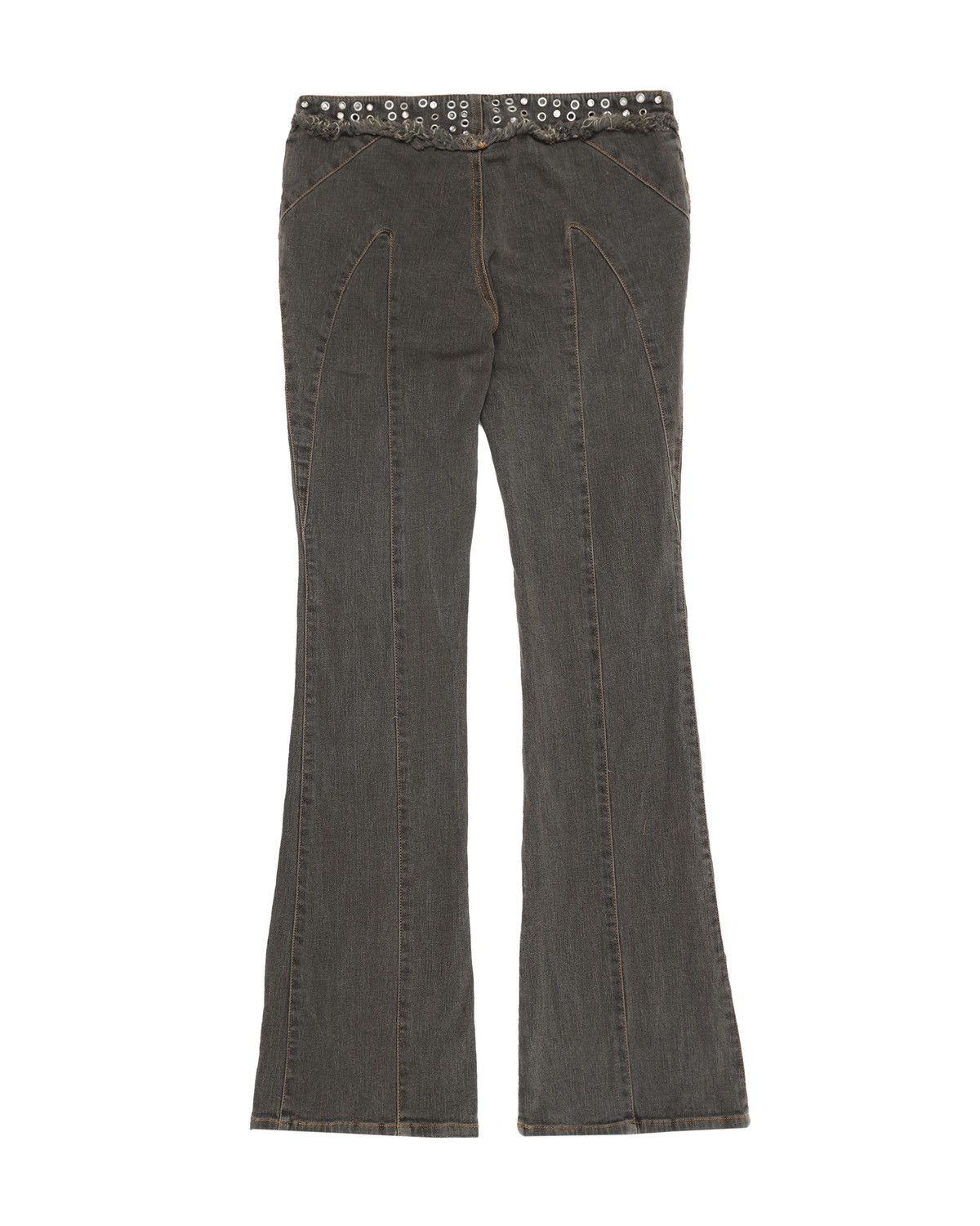 If Six Was Nine × Japanese Brand × Tornado Mart Vertgarments lace up flare jeans Size US 26 / EU 42 - 2 Thumbnail
