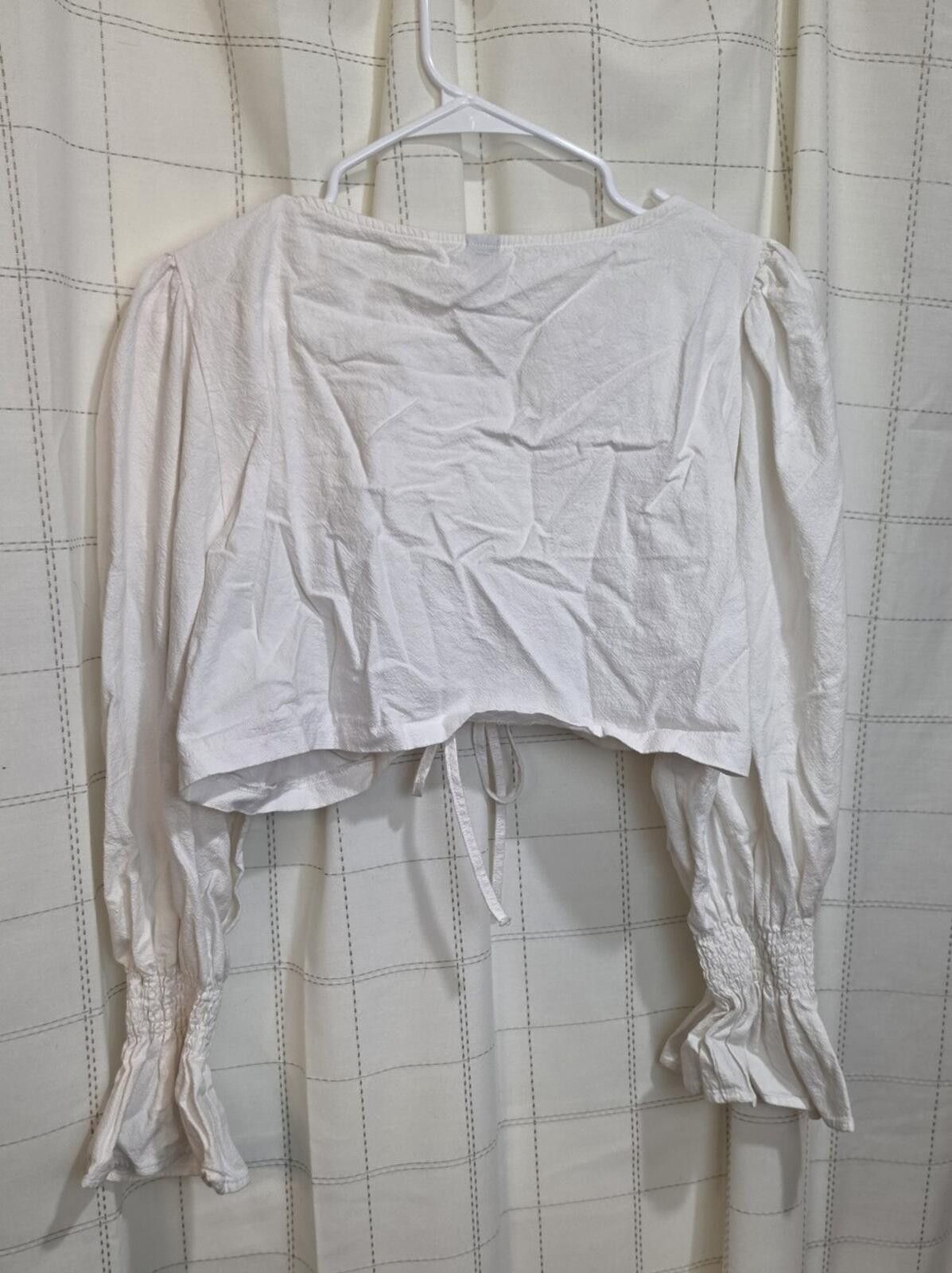 Shein Shein White Crop Top Size 4XL / US 24-26 - 5 Thumbnail