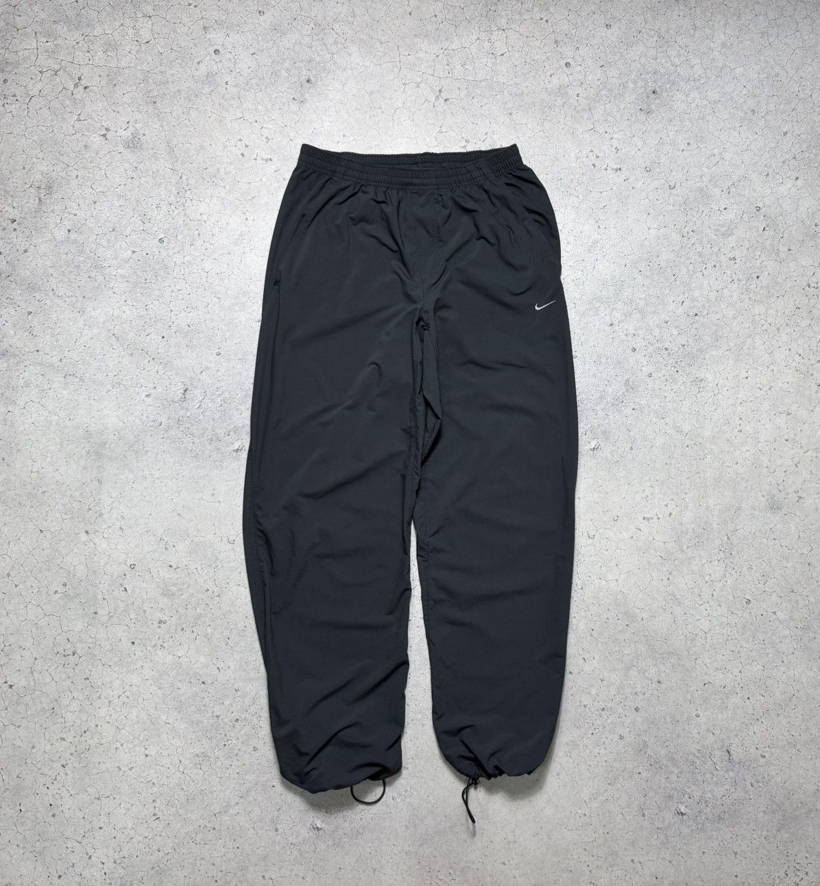 Nike Vintage Nylon Baggy Track Pants Drill Swoosh Y2K