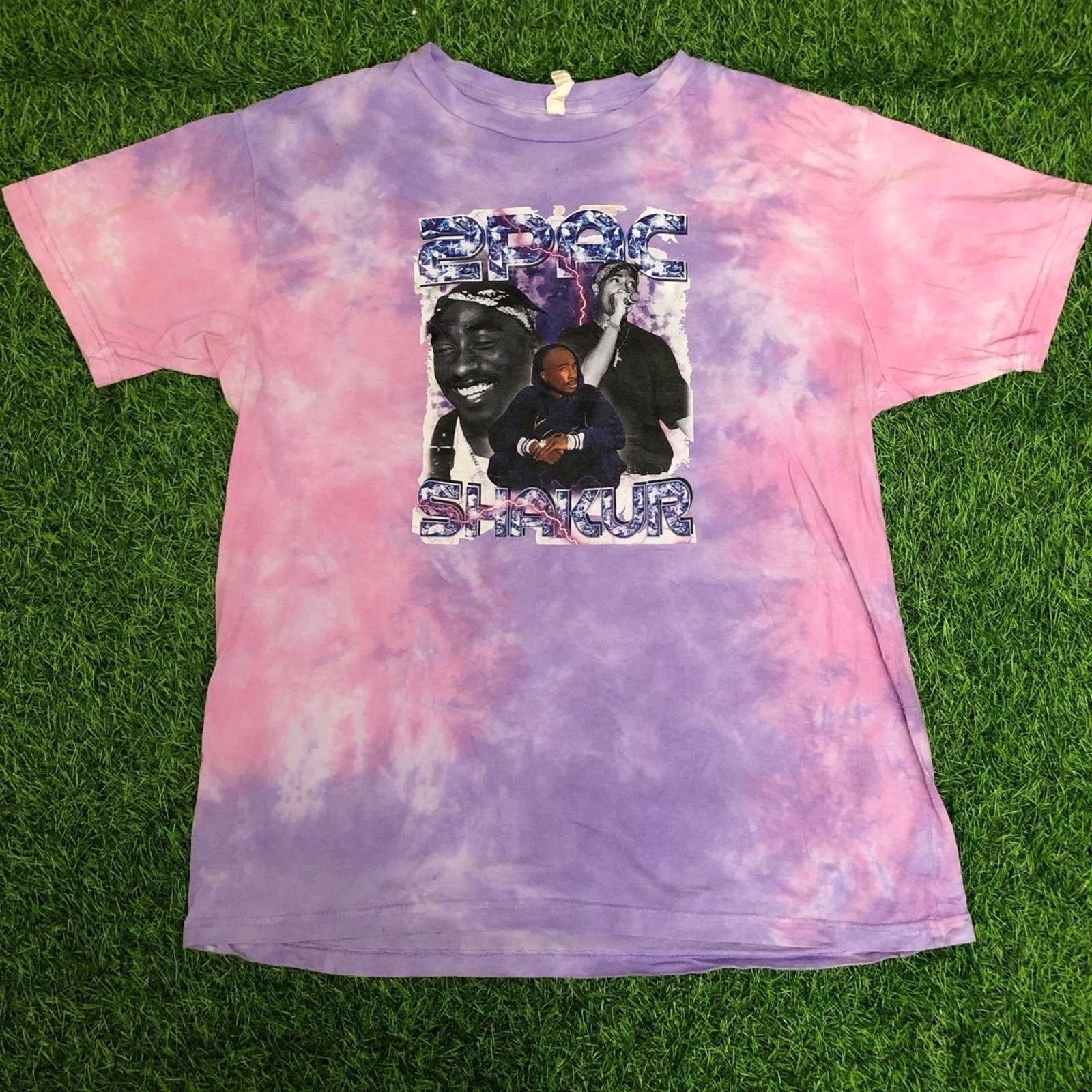 Other Pink/Purple Tie-Dye Tupac Graphic Tee Size US L / EU 52-54 / 3 - 1 Thumbnail