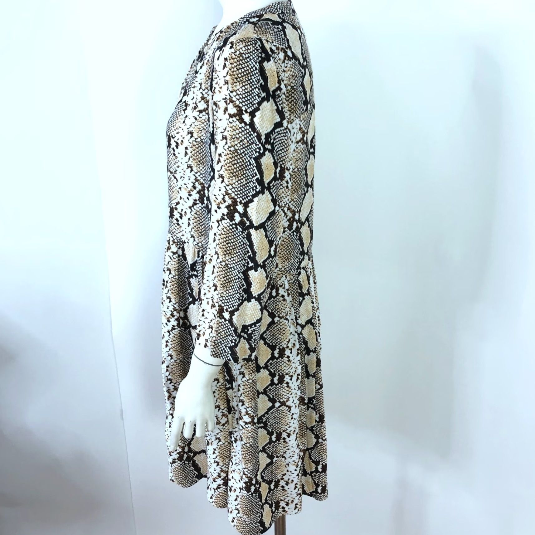 Anthropologie Maeve Anthropologie A-Line Dress Knee Length Animal All Over Print Brown MINT Size M / US 6-8 / IT 42-44 - 3 Thumbnail