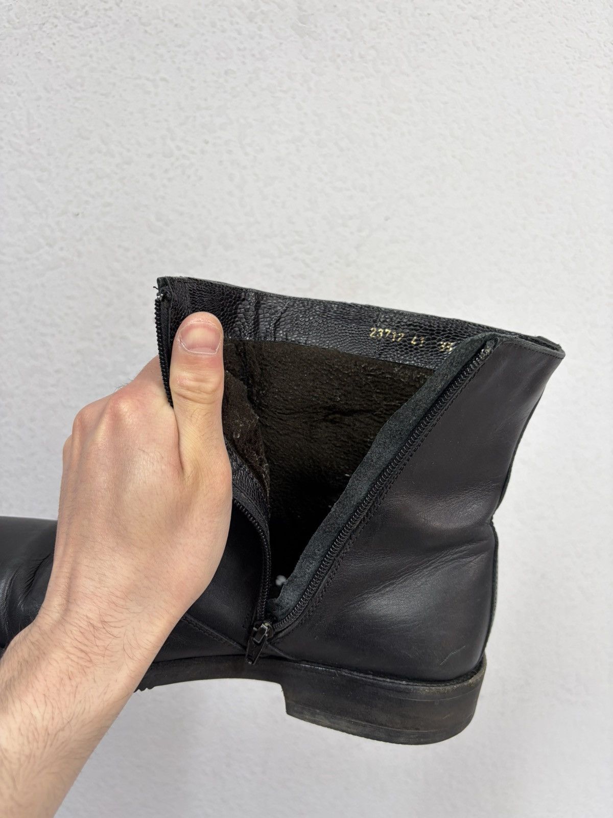 14th Addiction Vintage Rick Owens Style y2k Leather Biker Boots CCP Guidi Size US 9 / EU 42 - 19 Thumbnail