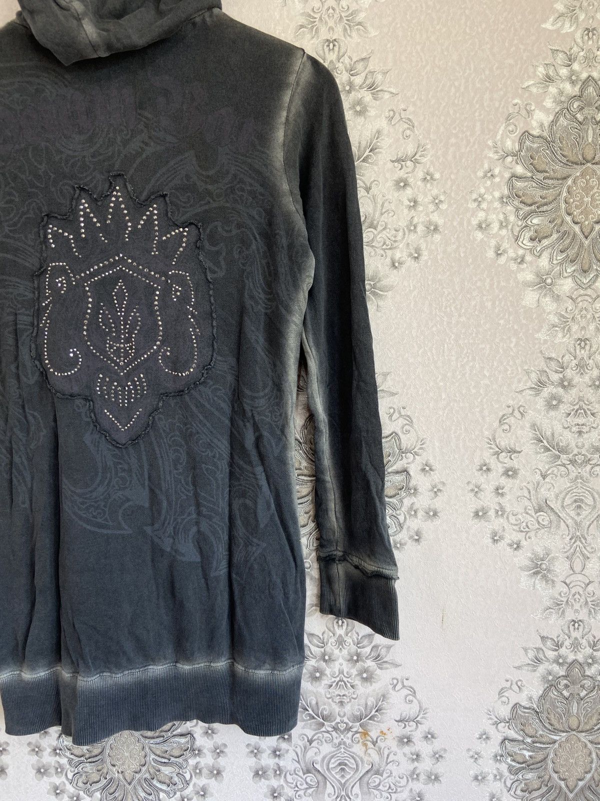 Le Grande Bleu (L.G.B.) Denim Bar By Bebe Hoodie Faded Style🥶 Size US L / EU 52-54 / 3 - 13 Thumbnail