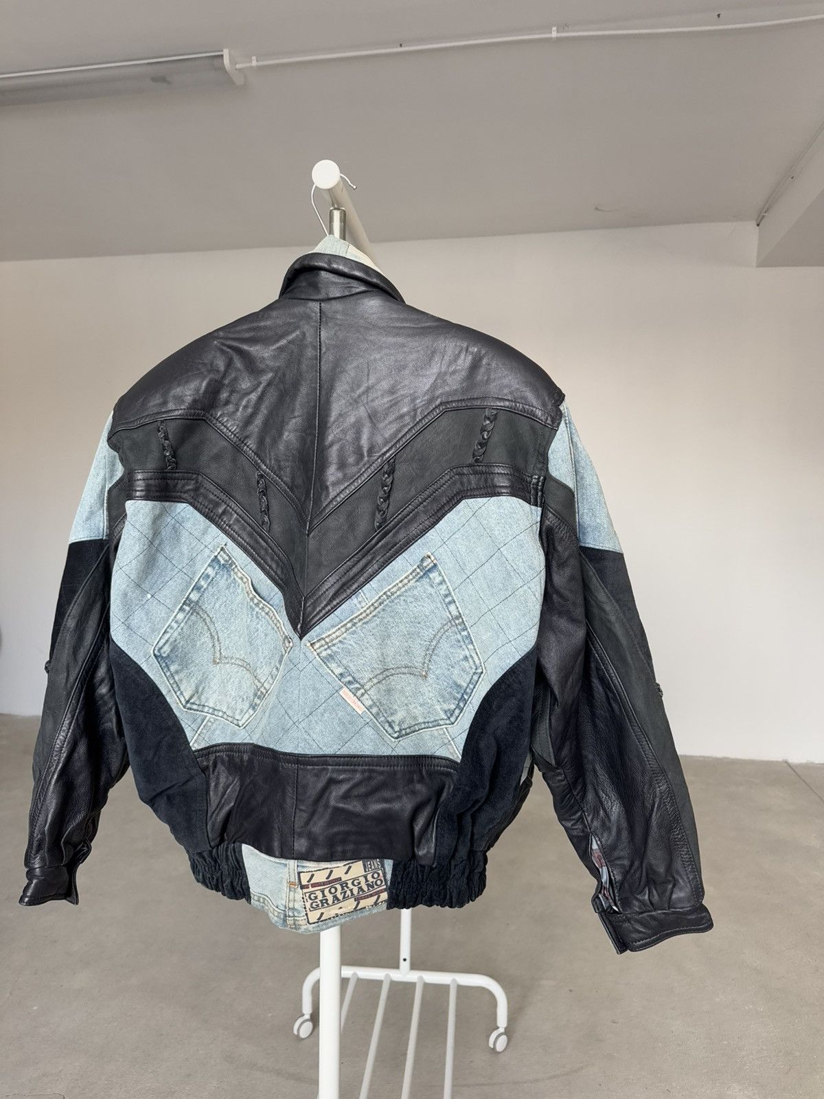 Vintage Giorgio Graziano Biker Leather Jacket Size US L / EU 52-54 / 3 - 9 Thumbnail