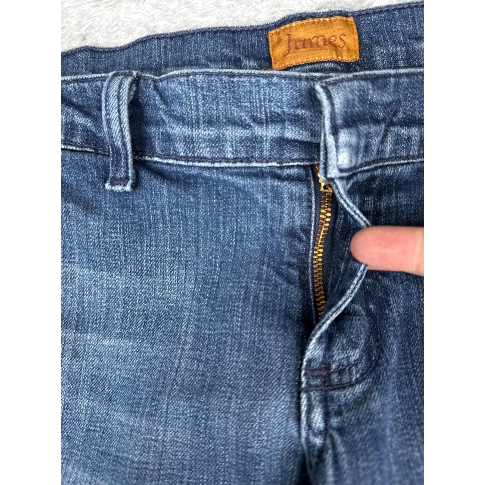 Denime James Jeans Womens Bootcut Jeans 32 Blue Medium Wash Mid Rise Stretch Denim 32x34 Size 24" / US 00 / IT 34 - 5 Thumbnail