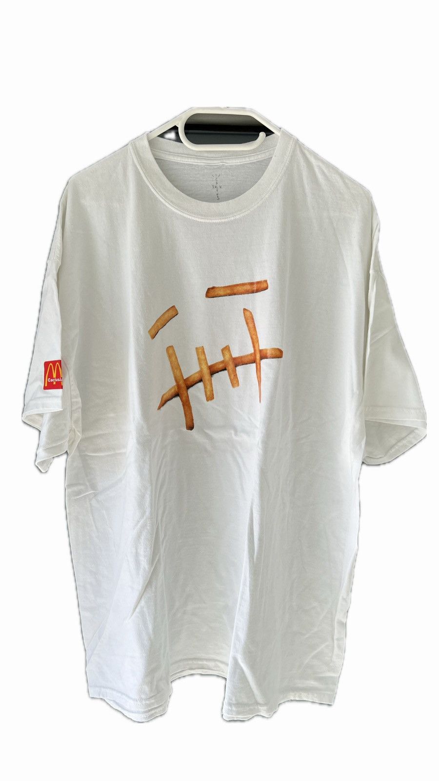 image of Travis Scott Cactus Jack Mcdonalds T Shirt in White, Men's (Size XL)