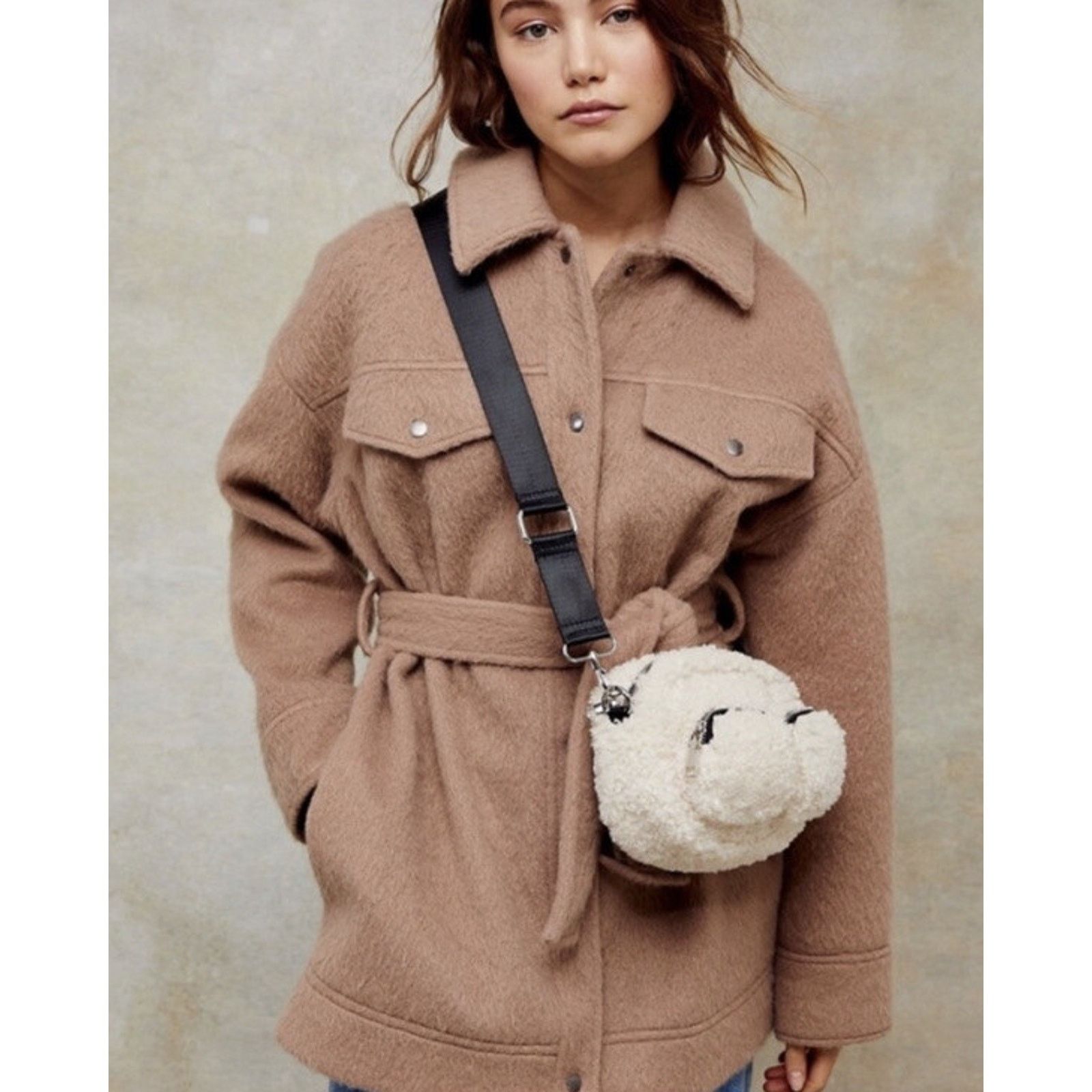 Topshop Topshop shacket coat women Lining Wool Blend size 4 A003050 Size S / US 4 / IT 40 - 1 Thumbnail