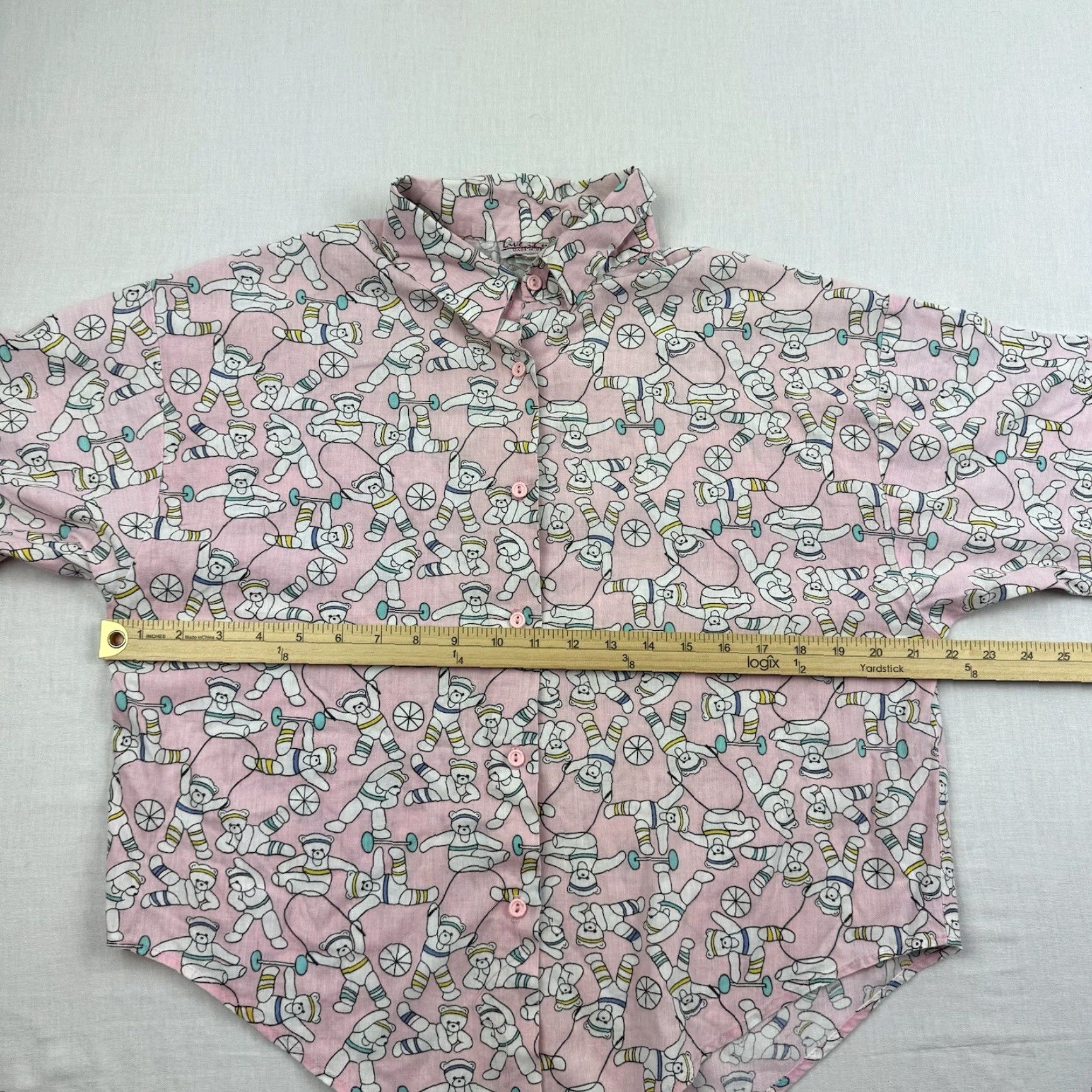 Vintage VINTAGE Give It Up Sleep Shirt Womens Small Short Sleeve Collared Button Pink 80s Womens Size S / US 4 / IT 40 - 6 Thumbnail