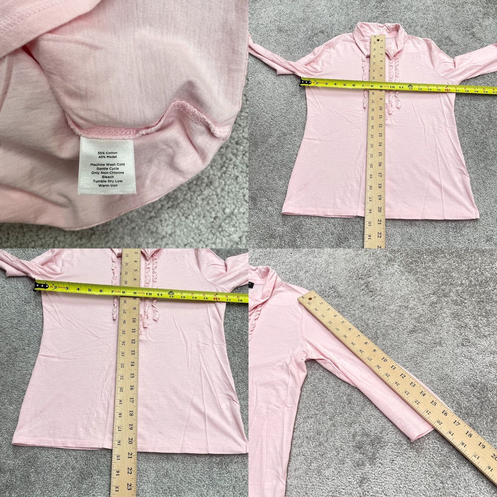 Talbots Talbots Petite Blouse Womens Small Pink Long Sleeve Button Up Casual Top Size S / US 4 / IT 40 - 8 Thumbnail