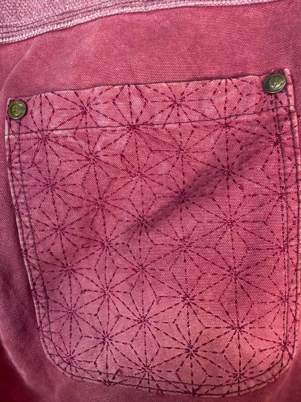 Designer × Japanese Brand Nishiki oriental brand sashiko distressed denim pants Size US 37 - 19 Thumbnail