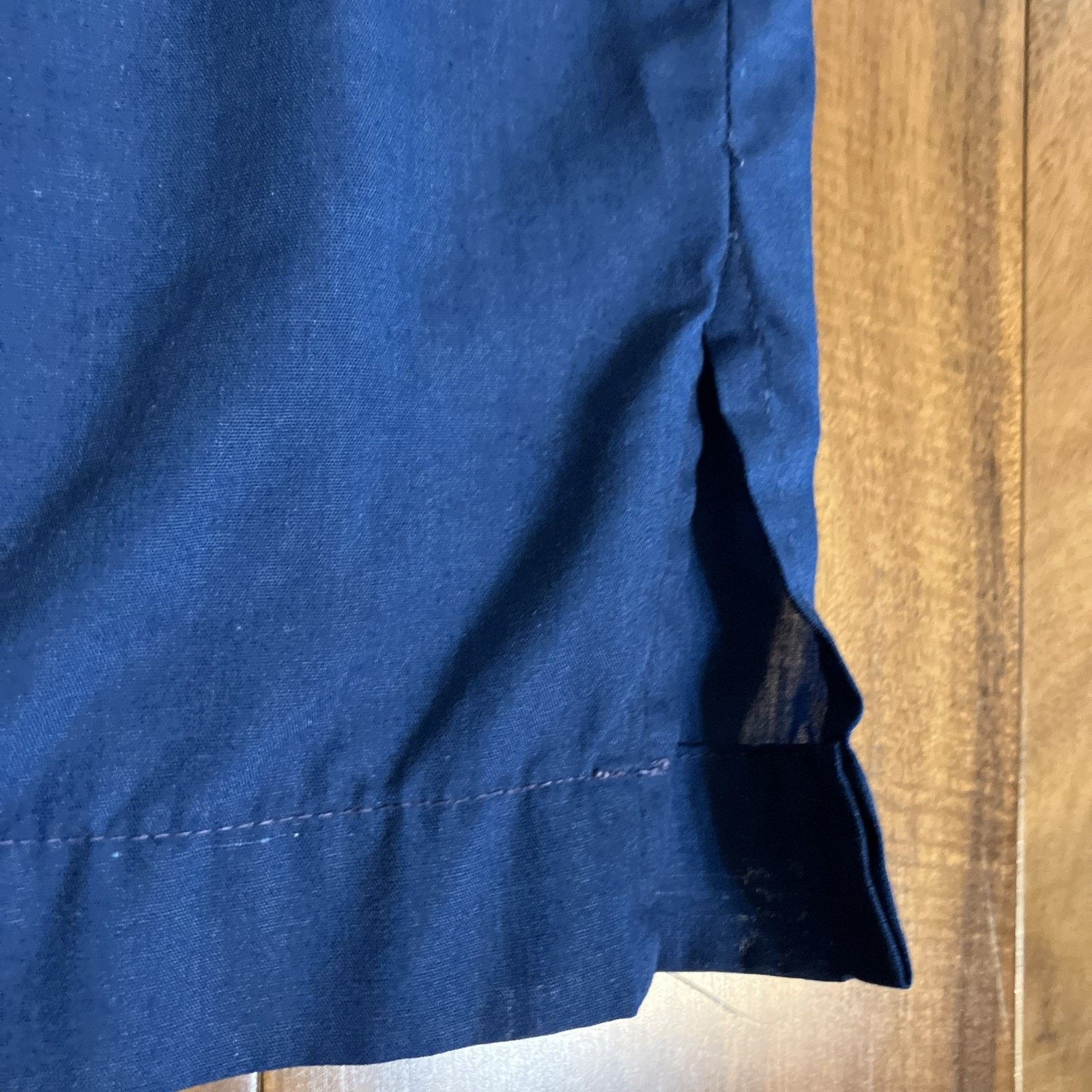 Other Vtg1970s Hilton Chain Stitch Mens Medium Bowling Shirt Navy Size US M / EU 48-50 / 2 - 13 Thumbnail