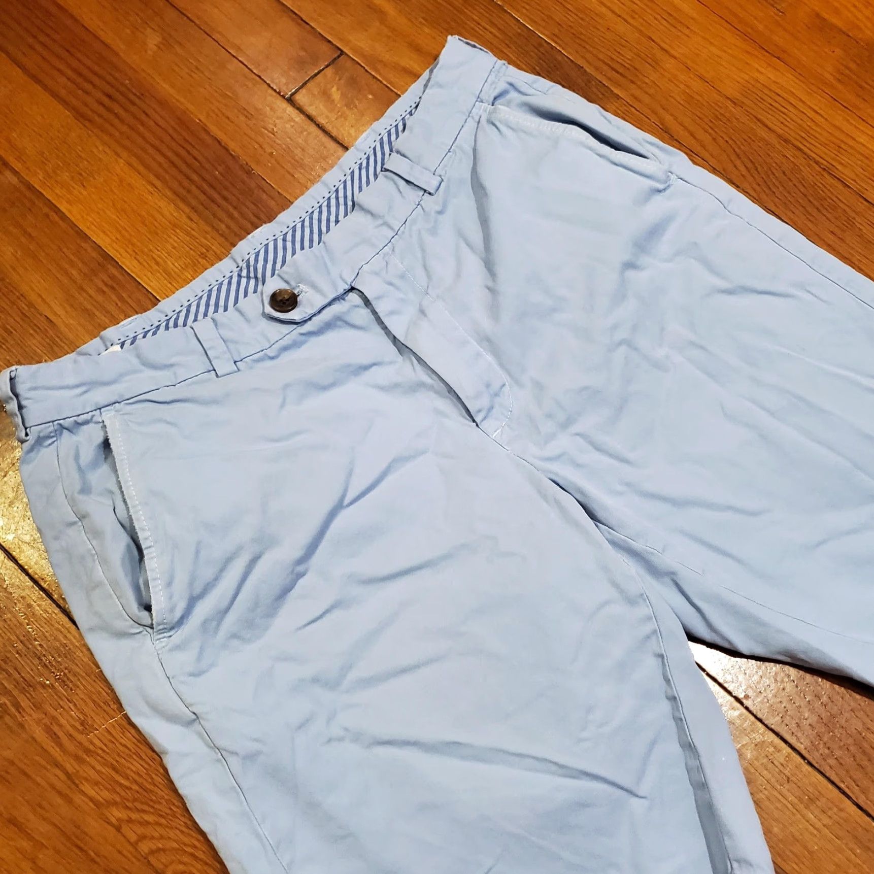 Brooks Brothers Brooks Brothers Bermuda Shorts Mens 33 Blue Cotton Flat Front 10 Inseam Casual Size US 33 - 5 Thumbnail