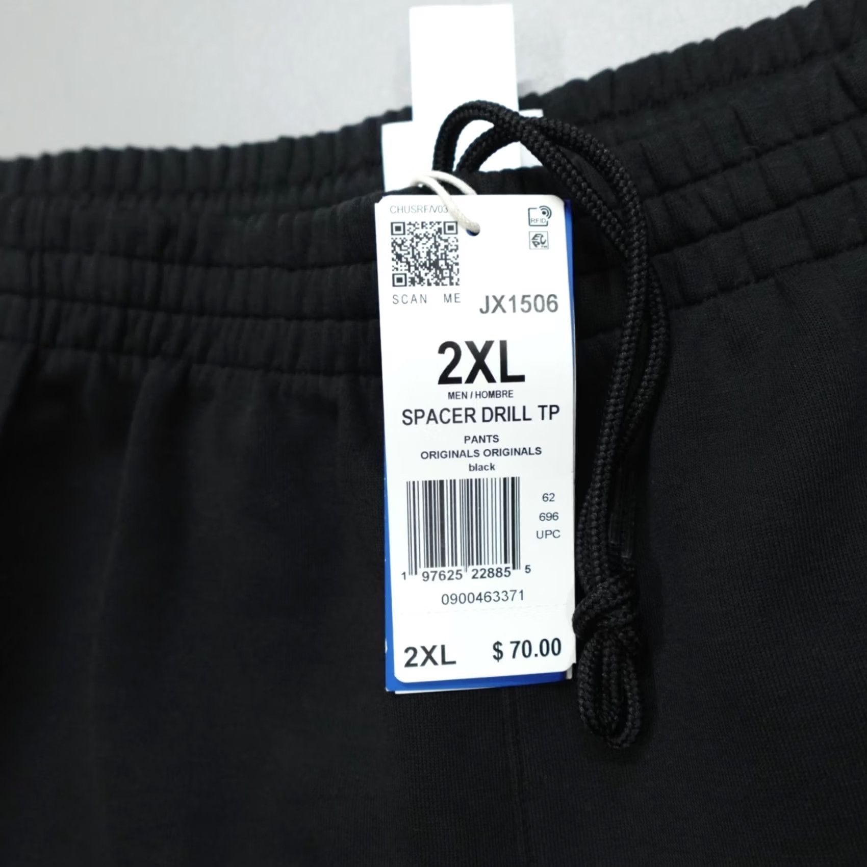 Adidas Adidas Originals Adicolor Spacer Drill TP Baggy Pants Men's 2XL Black Size US 39 - 3 Thumbnail