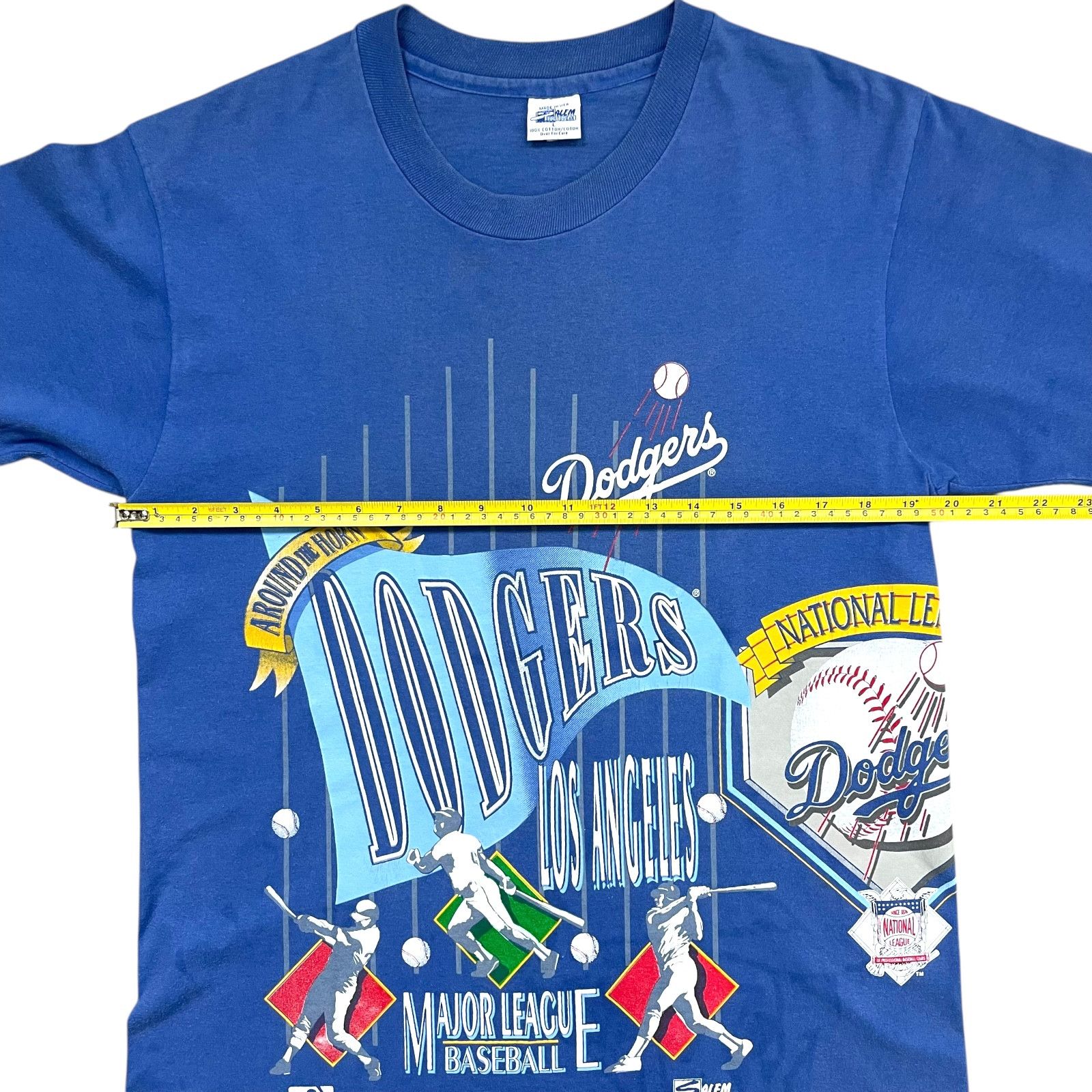 MLB VTG 90s LOS ANGELES DODGERS 1993 SALEM AOP T-SHIRT Sz L Size US L / EU 52-54 / 3 - 9 Thumbnail