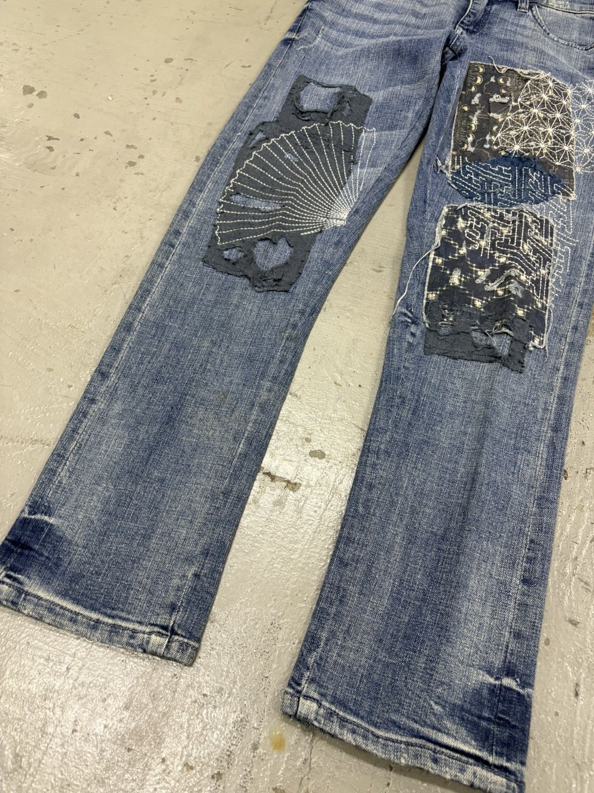 Kapital Kapital Kountry Inspired sashiko patchwork distressed Jeans Size US 28 / EU 44 - 3 Thumbnail