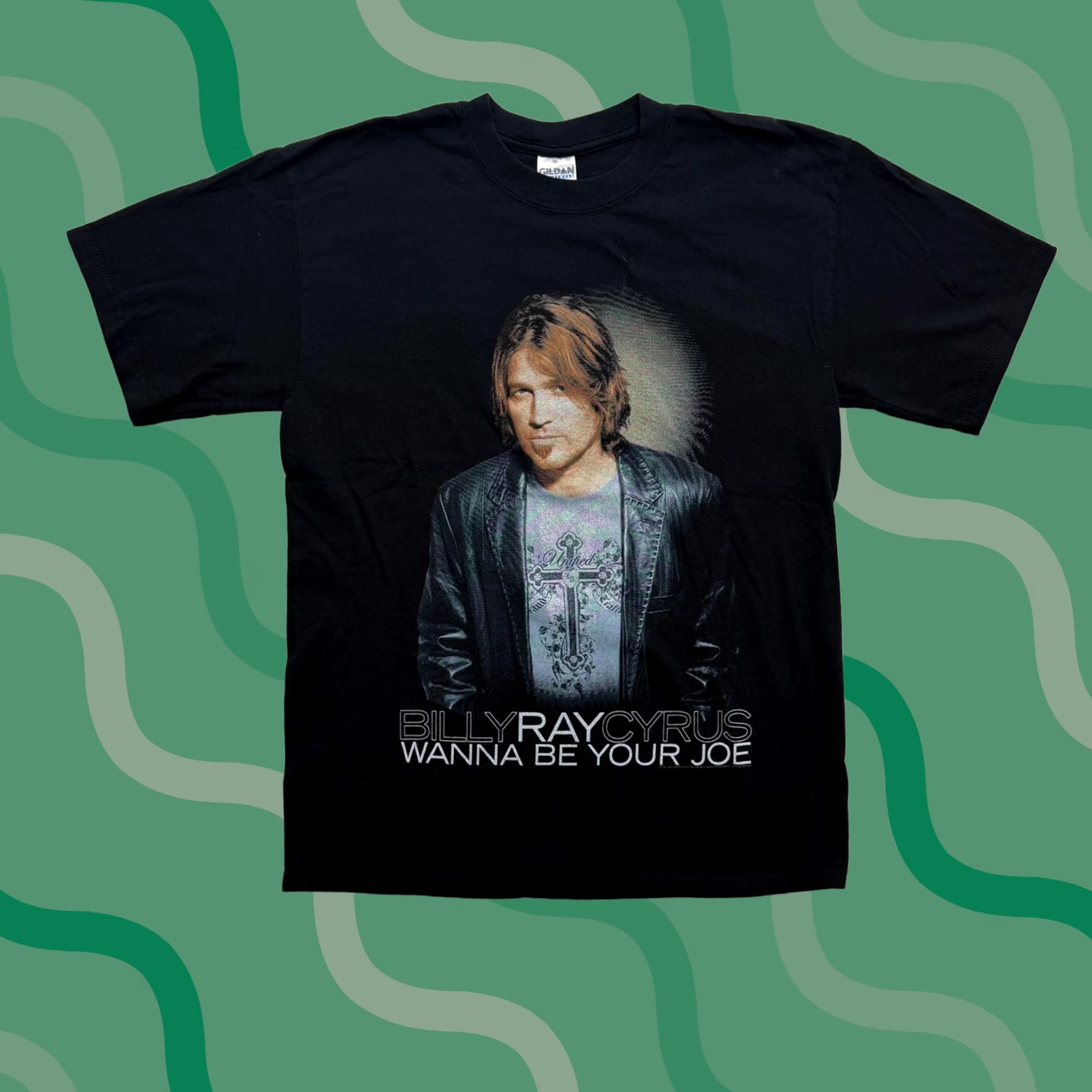 Gildan VINTAGE Billy Ray Cyrus Wanna Be Your Joe Shirt Mens Medium Black Shirt Music Band Country Mens Size US M / EU 48-50 / 2 - 1 Thumbnail