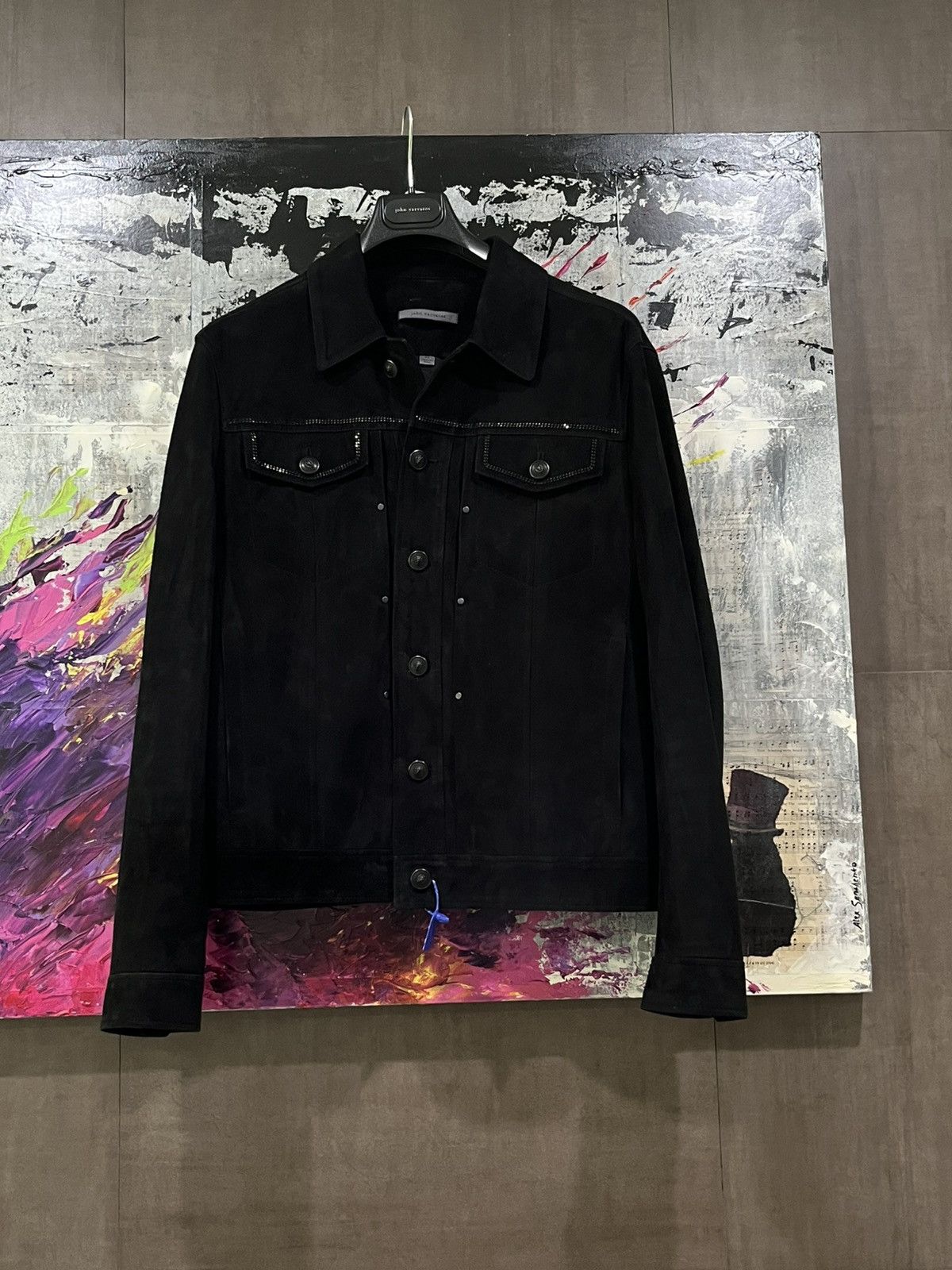 John Varvatos Suede trucker jacket. 52 Size US L / EU 52-54 / 3 - 1 Thumbnail