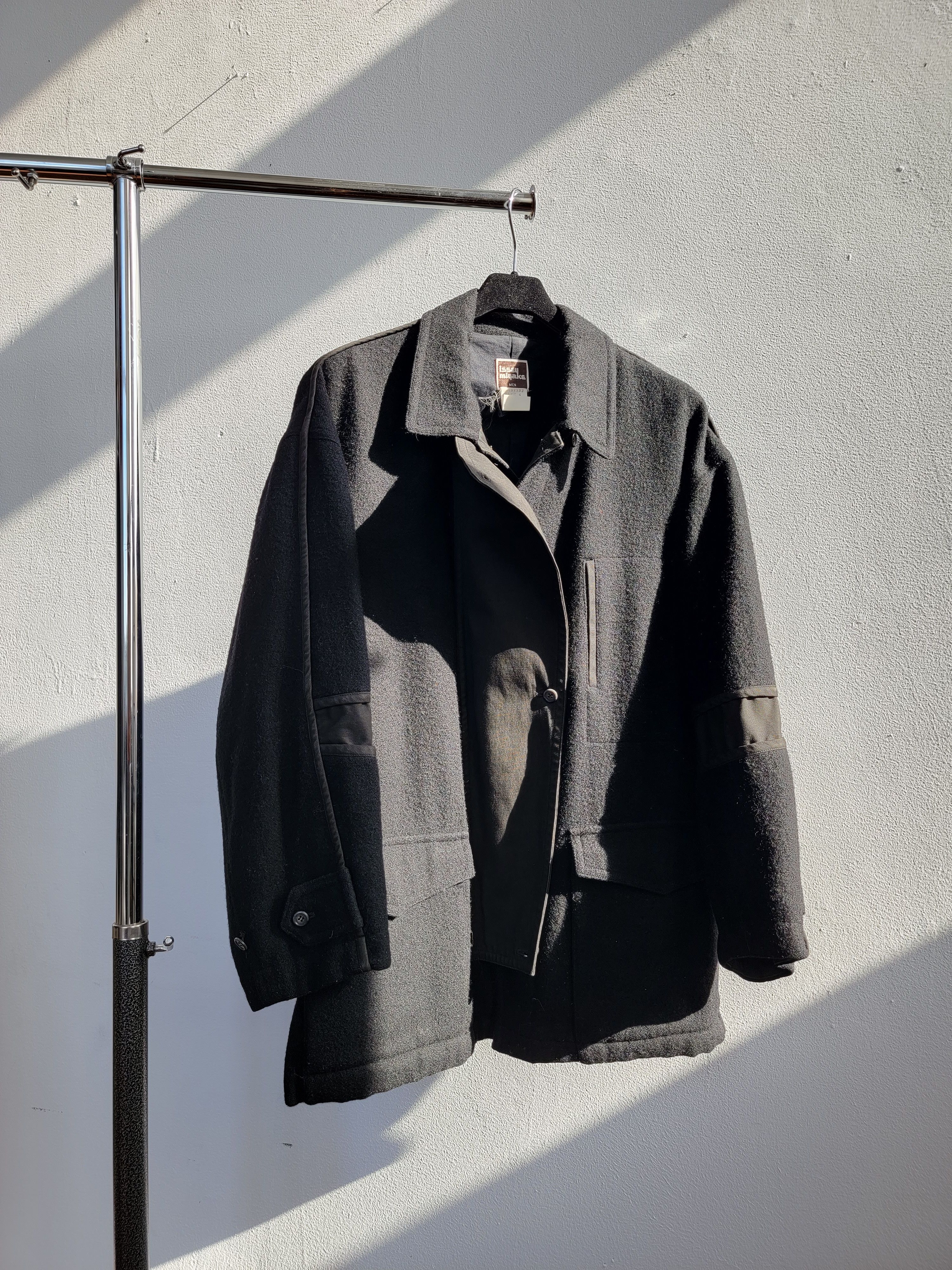 Issey Miyake Archival 1970s Boiled Wool Jacket Size US S / EU 44-46 / 1 - 1 Thumbnail