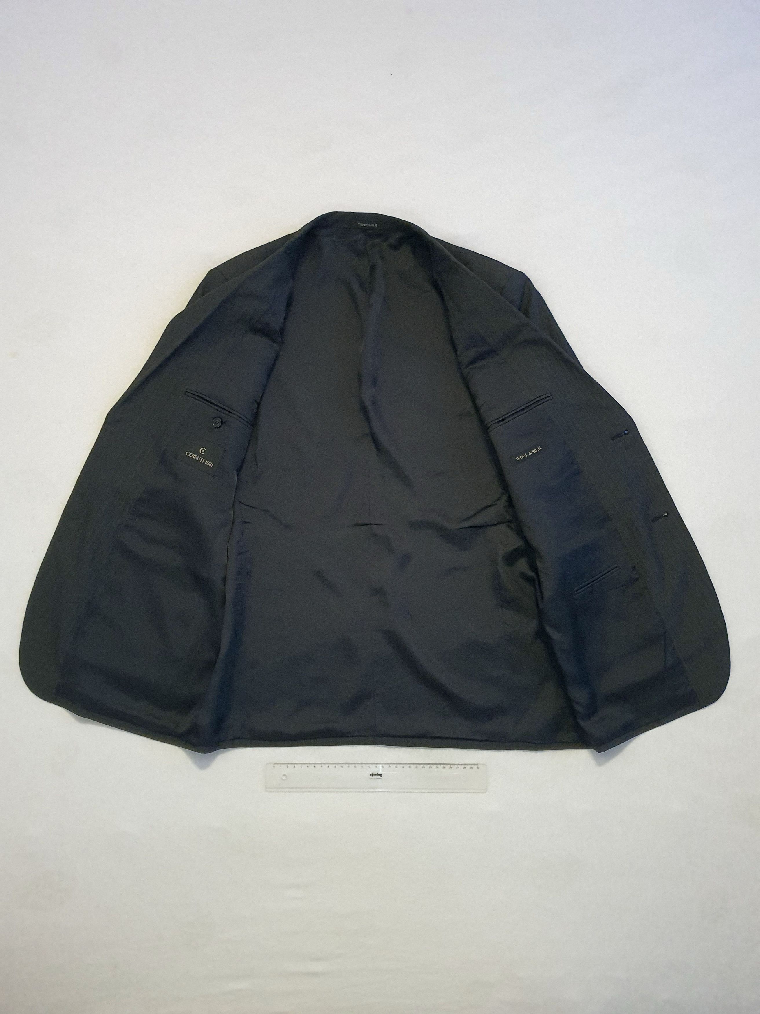 Cerruti 1881 Vintage Sports Coat/Jacket - Dark Gray/Charcoal - Wool, Silk Size 44R - 4 Thumbnail