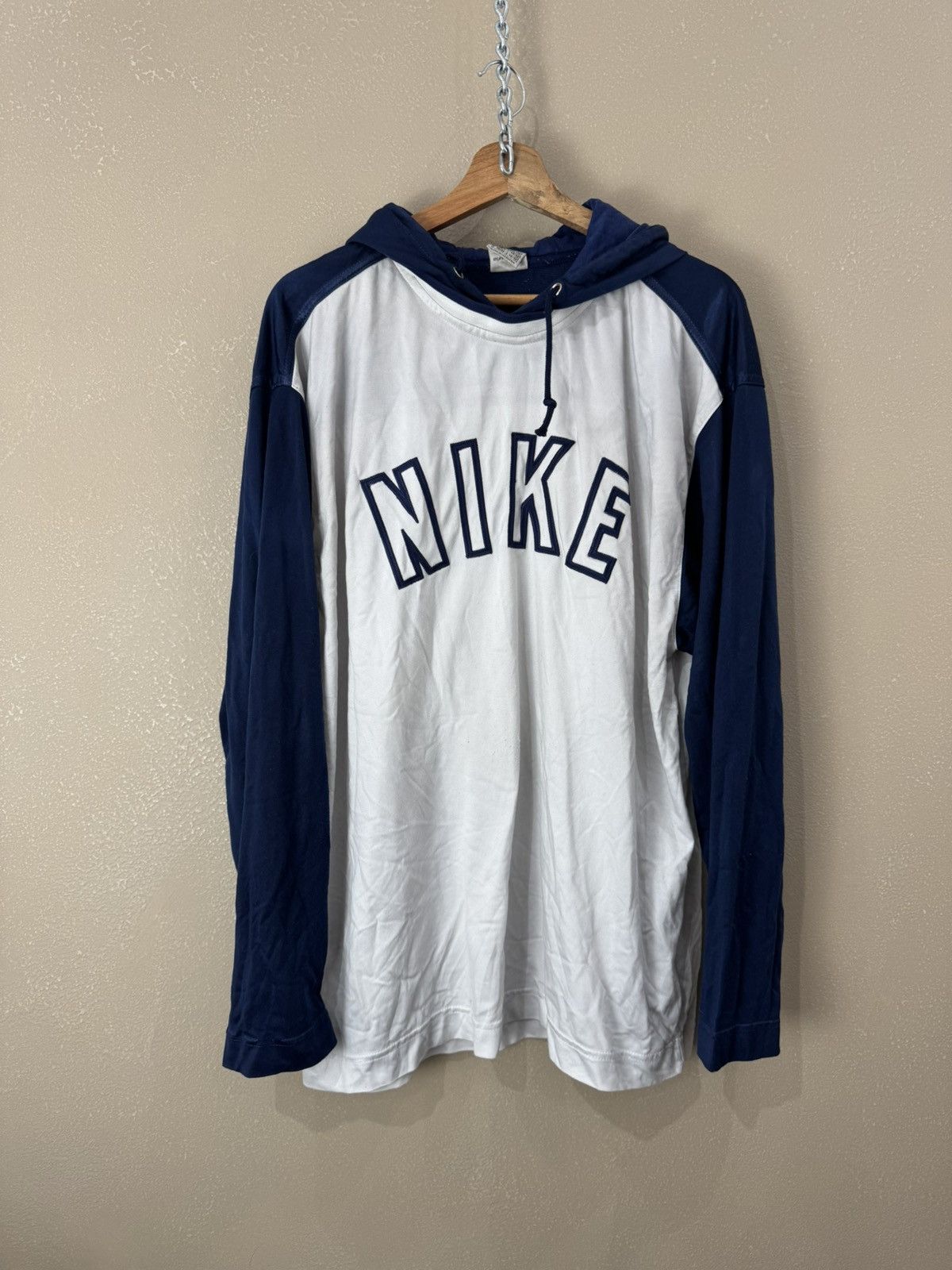 Nike Nike 90s Spell out Hoodie Sweatshirt Back Swoosh Vintage M Size US M / EU 48-50 / 2 - 1 Thumbnail