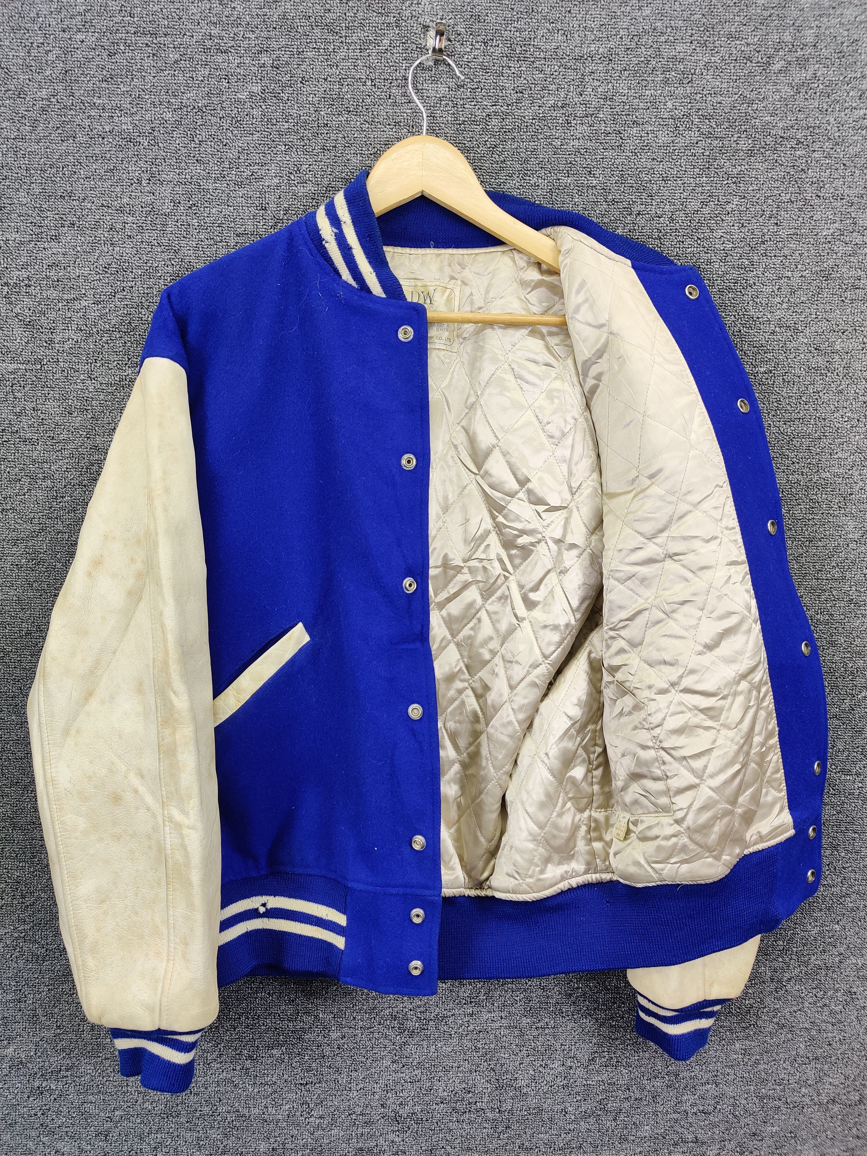 Vintage Vintage 80s David Workshop Wool Varsity Leather Jacket Size US M / EU 48-50 / 2 - 7 Thumbnail