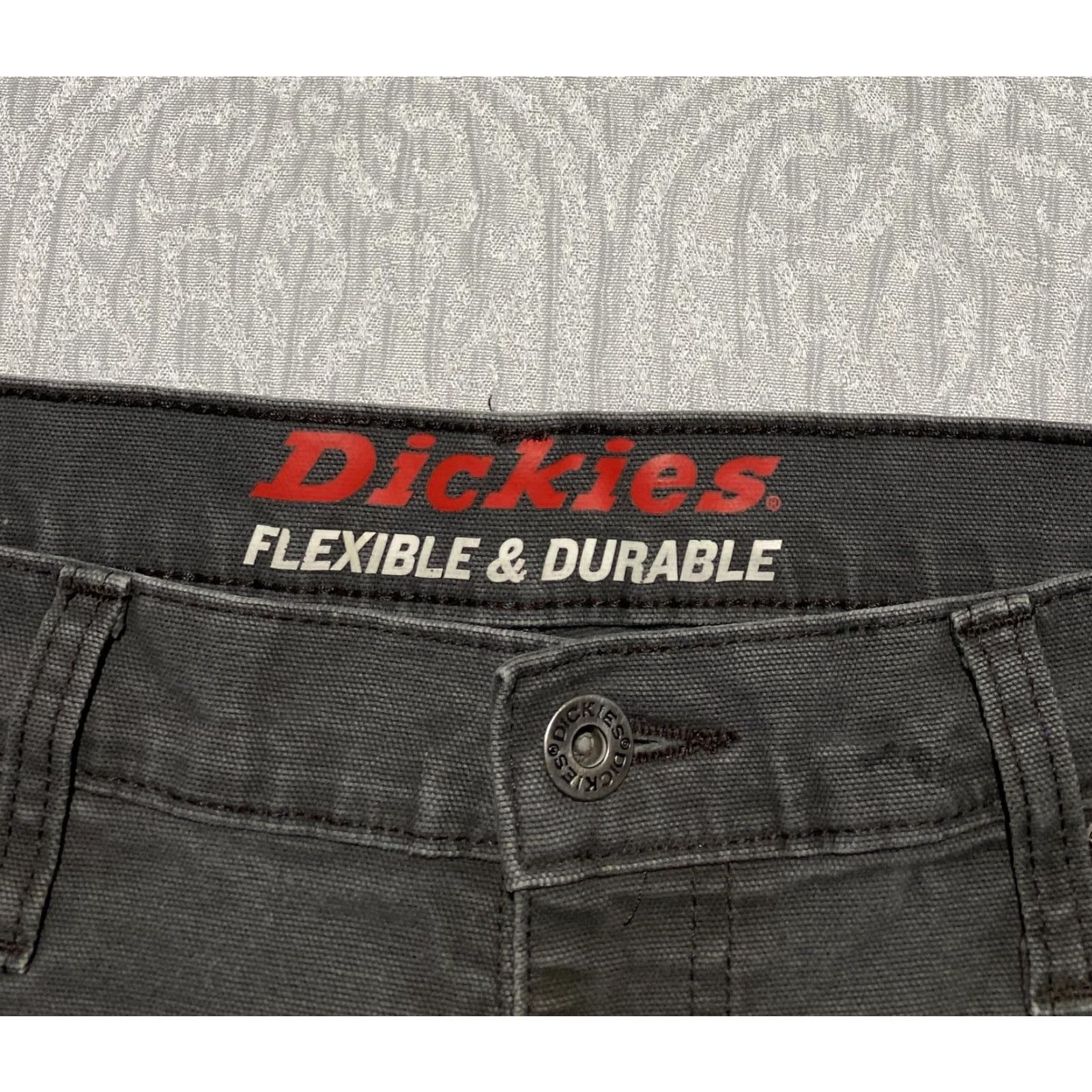 Dickies Dickies Pants Mens 36x30 Gray Workwear Carpenter Cotton Spandex Stretch Pockets Utility Regular Straight 5-Pocket Jeans Zip Fly Grenge? Size US 36 / EU 52 - 5 Thumbnail