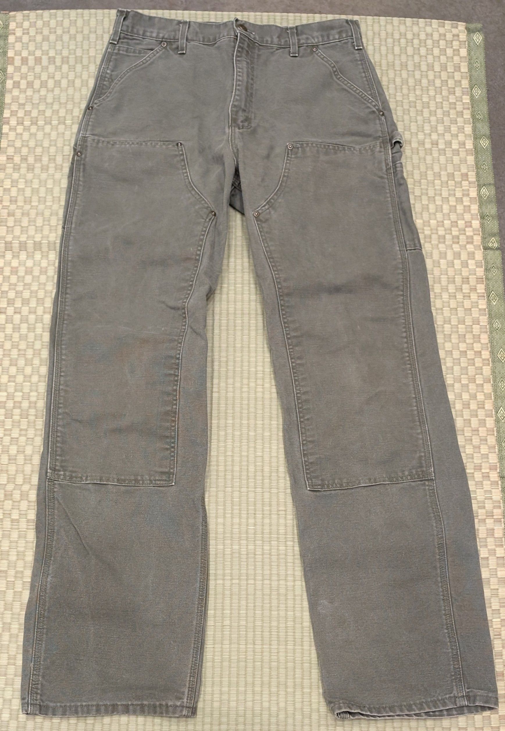 Carhartt Carhartt Double Knee Olive Canvas Workwear Pants Made in USA Size US 34 / EU 50 - 1 Thumbnail