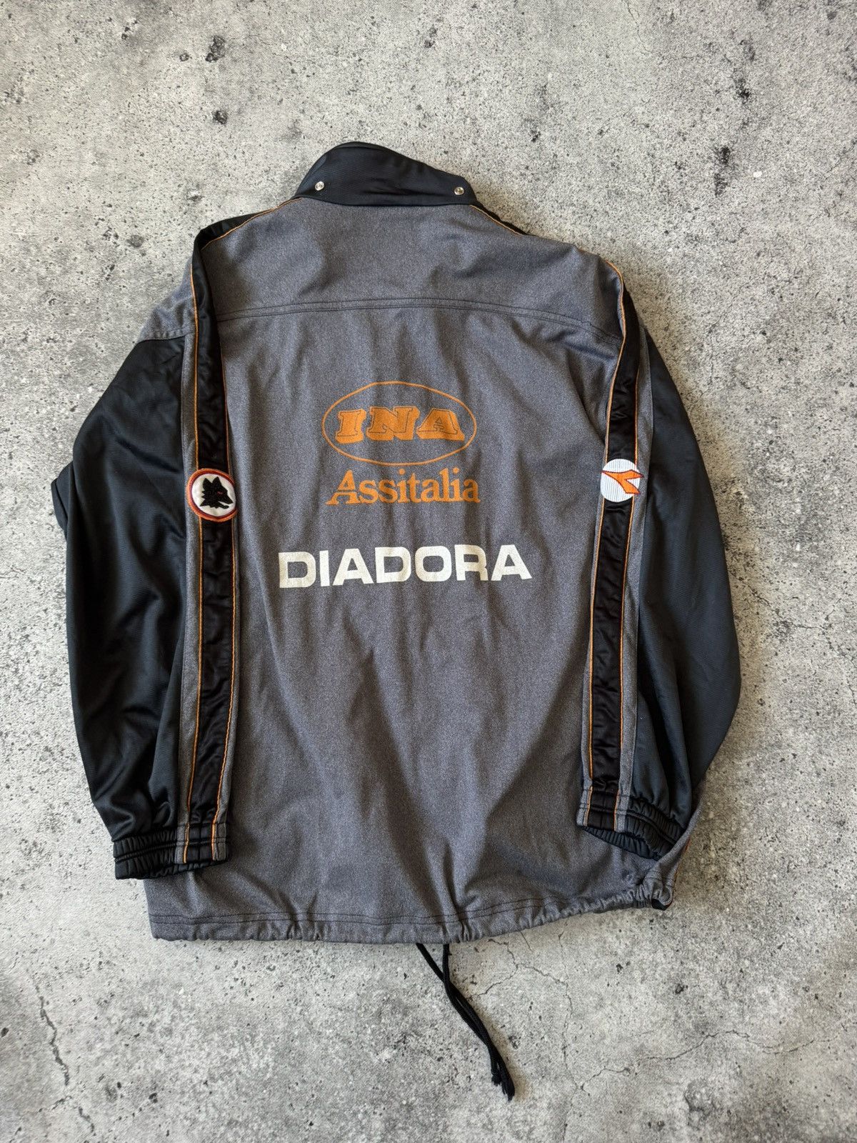 Diadora Roma Dioadora Track Jacket 1990s Vintage Rare Jersey Soccer Size US XL / EU 56 / 4 - 7 Thumbnail