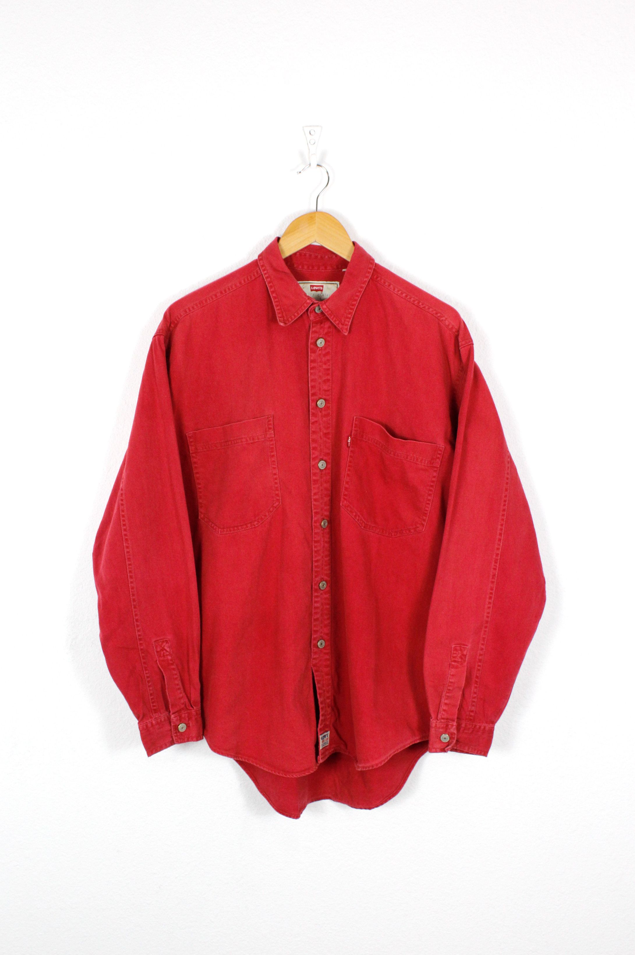 Levi's × Levi's Vintage Clothing × Vintage Levis Vintage Red Work Western Shirt 90s Size US M / EU 48-50 / 2 - 1 Thumbnail