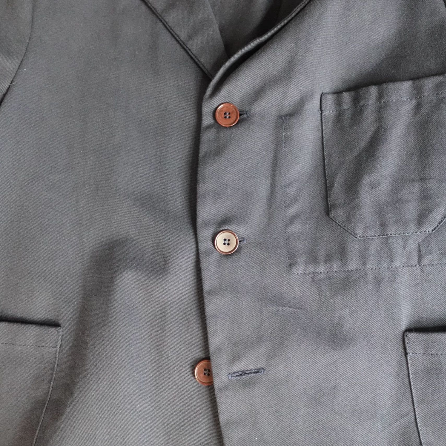 Vintage Carrier Company Sport Coat Blazer Jacket Medium Blue Notch Lapel Three-Button Single-Breasted Men Regular Cotton Casual Sports Vintage: No Size 40R - 7 Thumbnail
