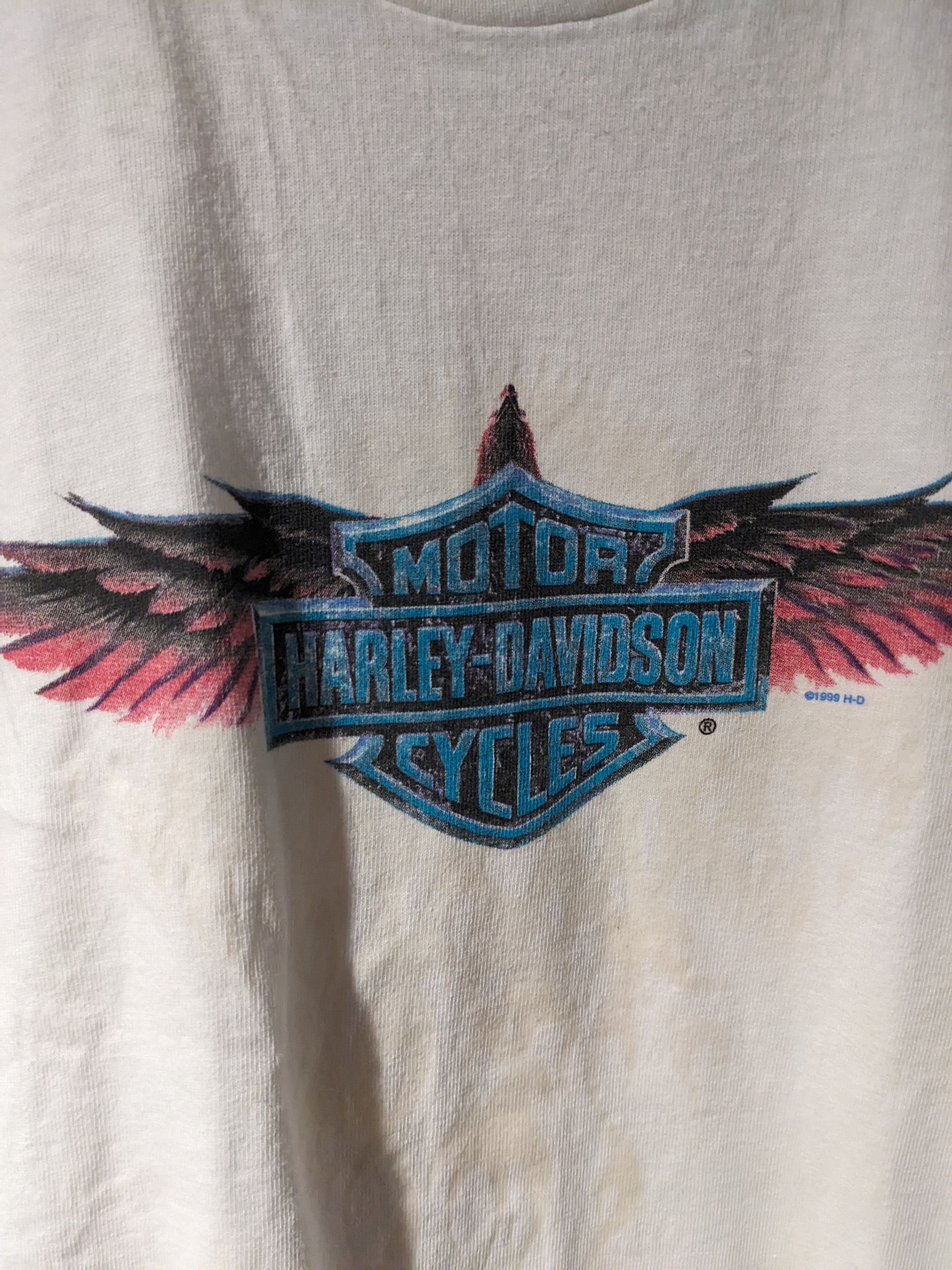 Harley Davidson × Vintage Vintage 1999 Harley Davidson Motorcycle Flames T-Shirt Size US XL / EU 56 / 4 - 5 Thumbnail